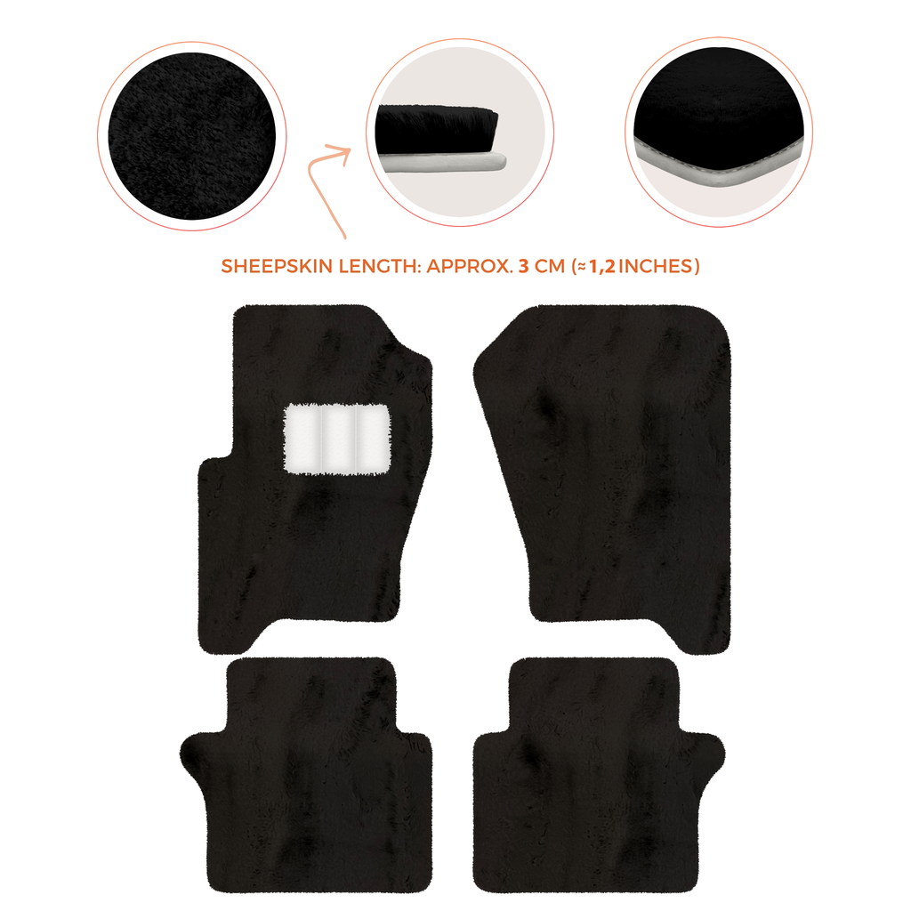 Range Rover Sport (2010-2013) - Sheepskin Length, Various Color Options Custom Fit Premium Velour Floor Mats