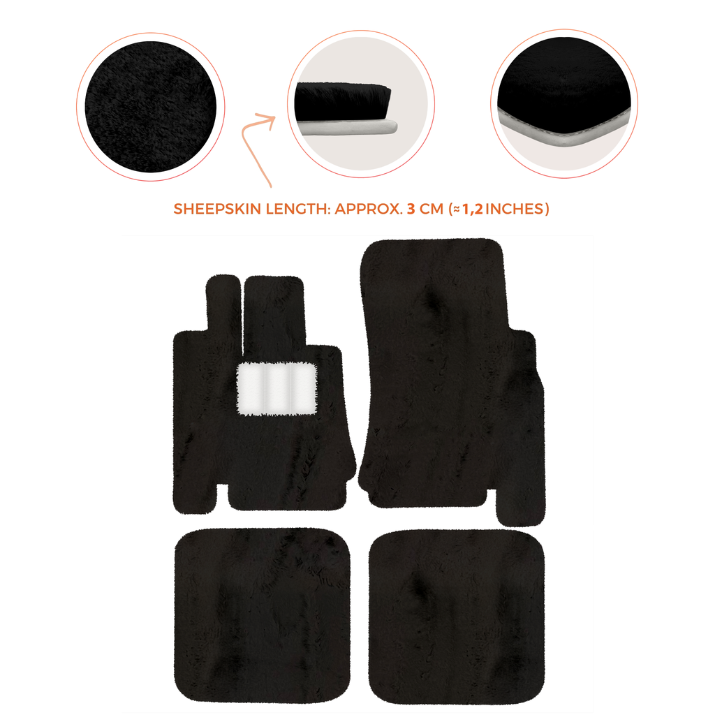 Bentley Arnage Green Label (1998-2009) - Sheepskin Length, Various Color Options Custom Fit Premium Velour Floor Mats
