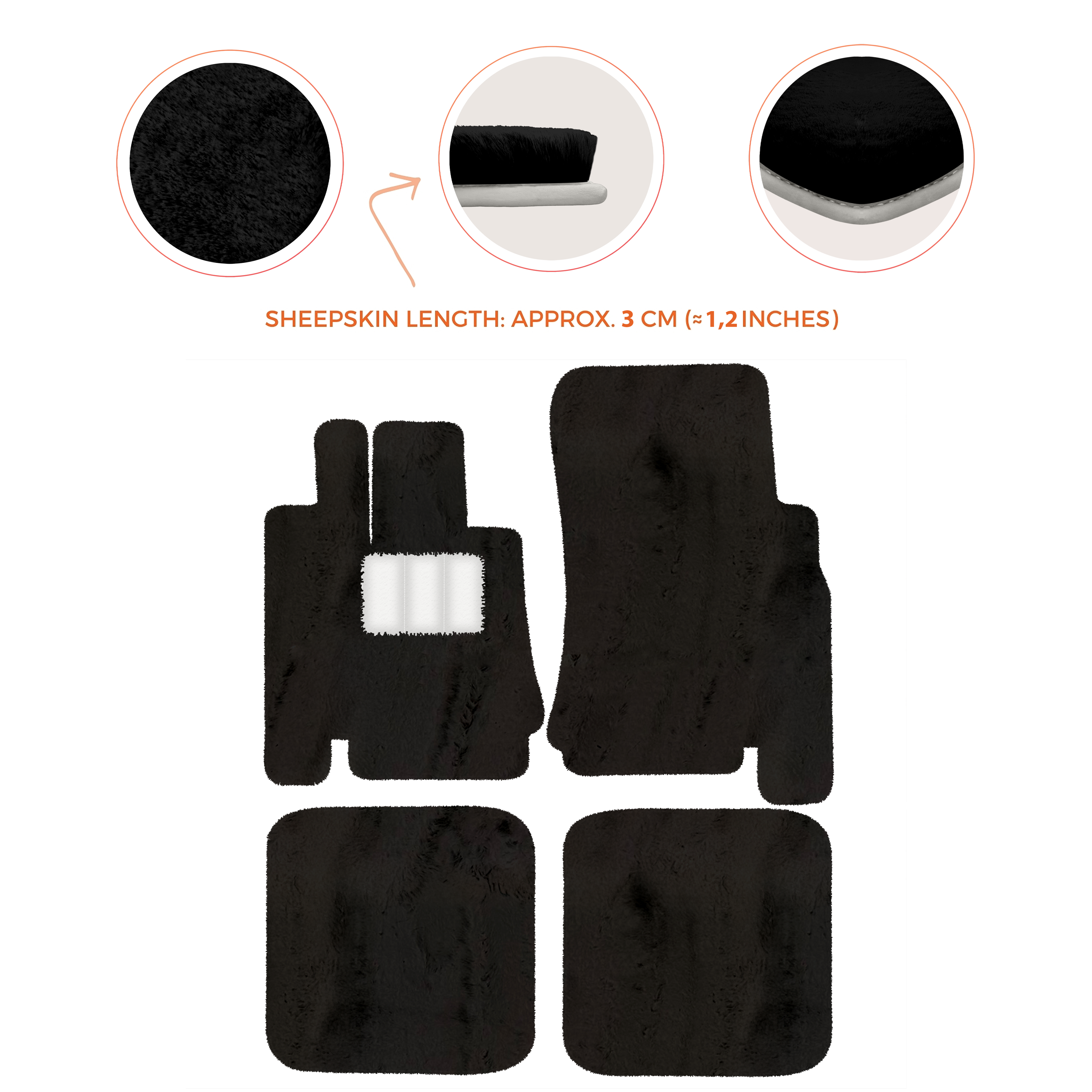 Bentley Arnage Green Label (1998-2009) - Sheepskin Length, Various Color Options Custom Fit Premium Velour Floor Mats
