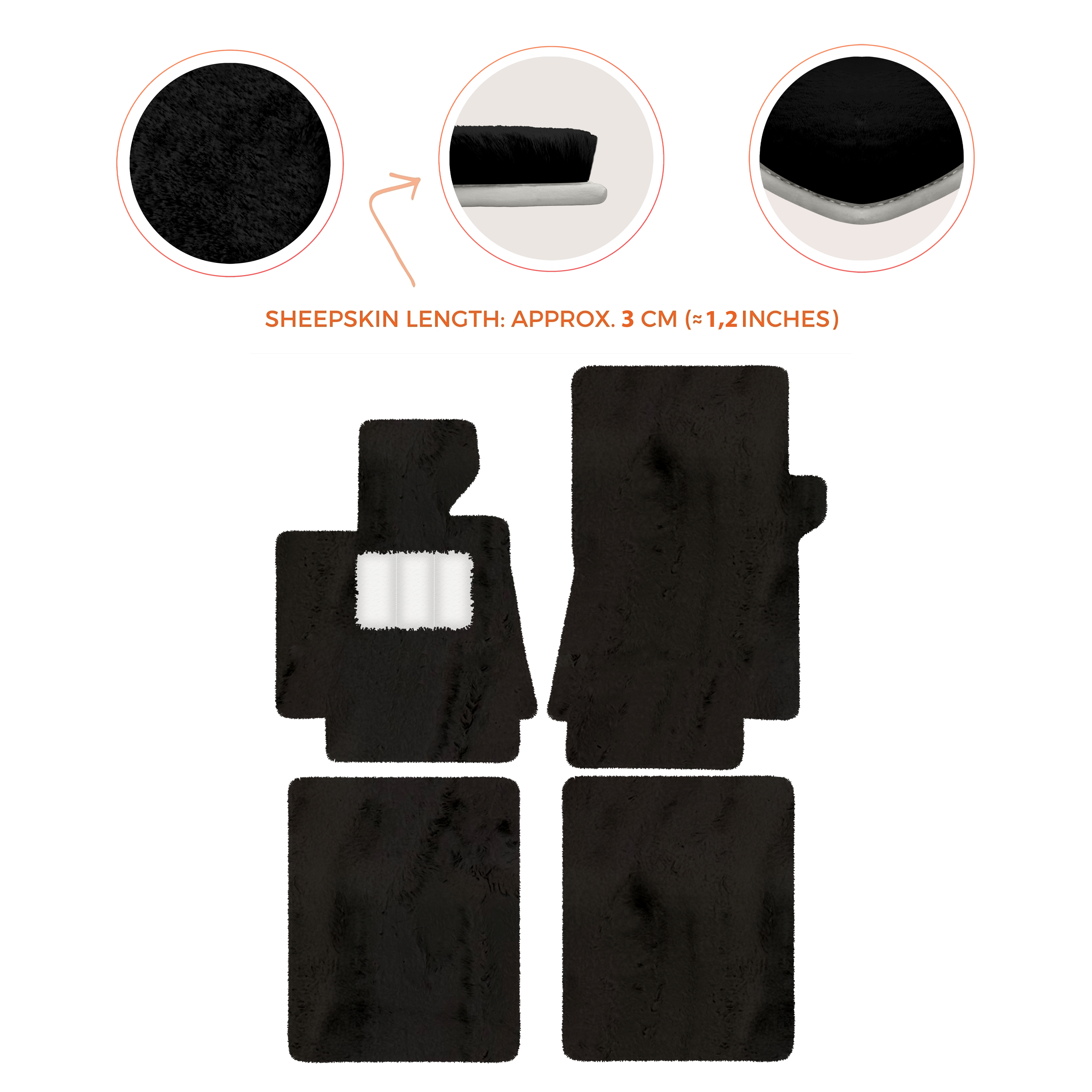 Bentley Arnage T (1998-2009) - Sheepskin Length, Various Color Options Custom Fit Premium Velour Floor Mats