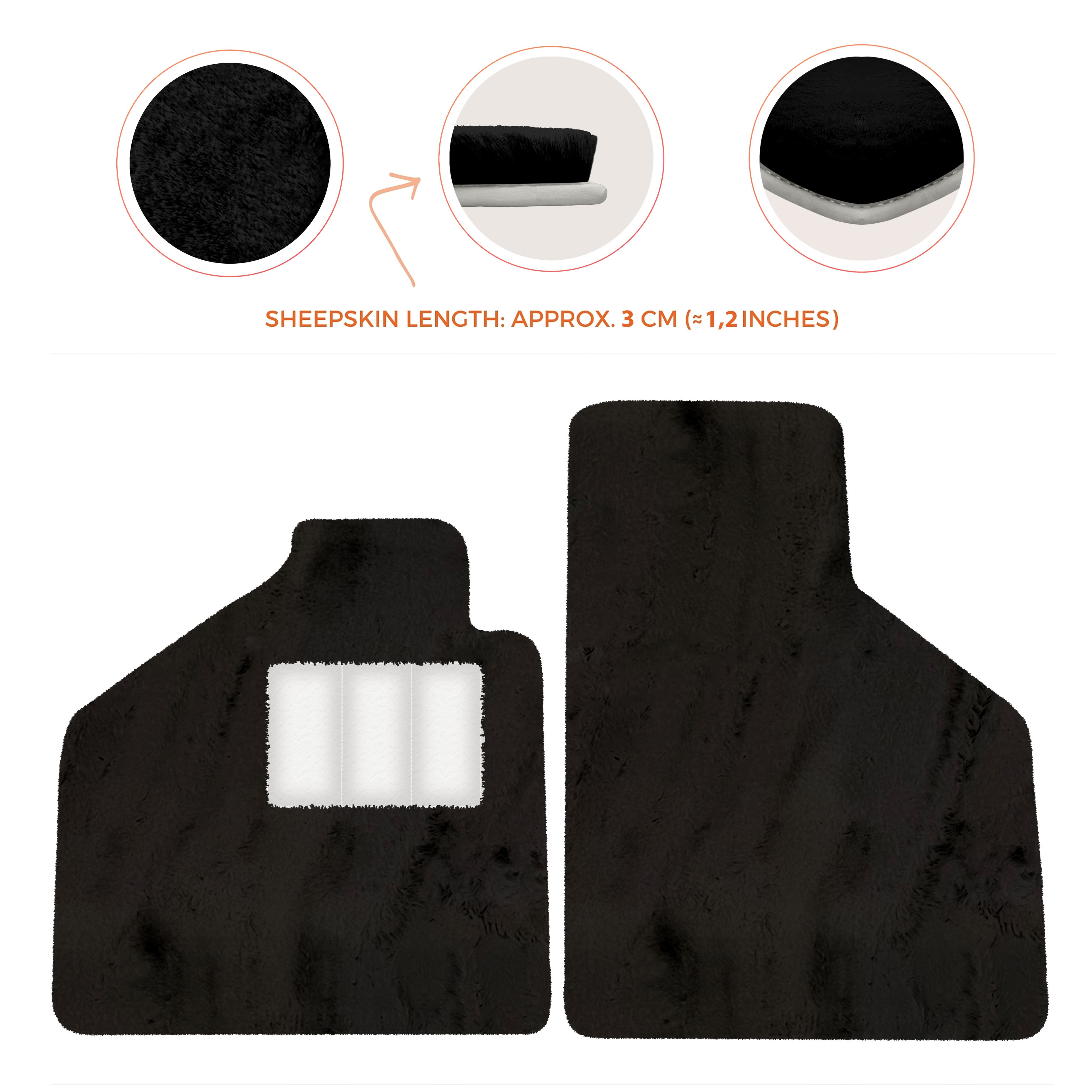 Lamborghini Diablo (1990-2001) - Sheepskin Length, Various Color Options Custom Fit Premium Velour Floor Mats