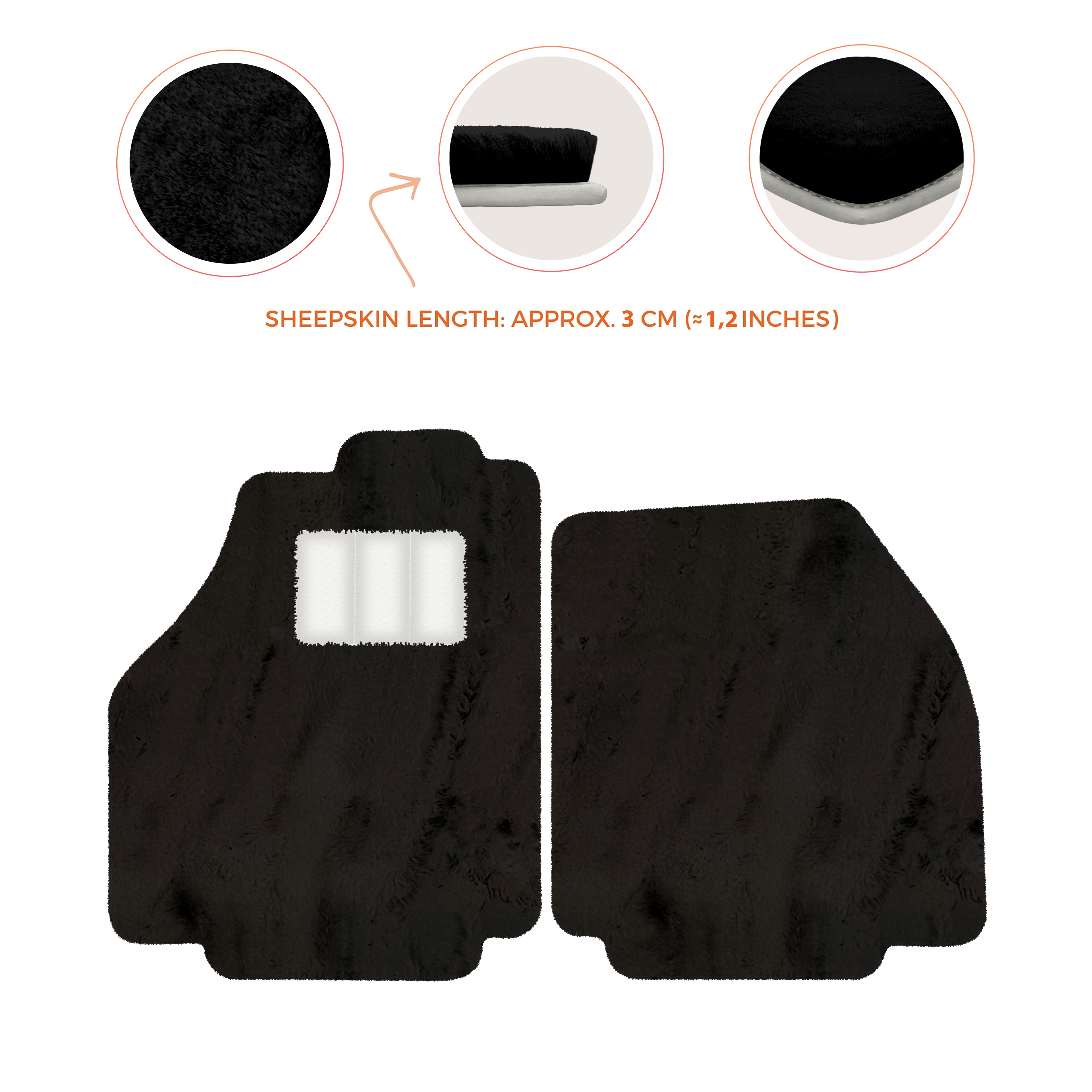 Ferrari 488 Spider (2016-2022) - Sheepskin Length, Various Color Options Custom Fit Premium Velour Floor Mats
