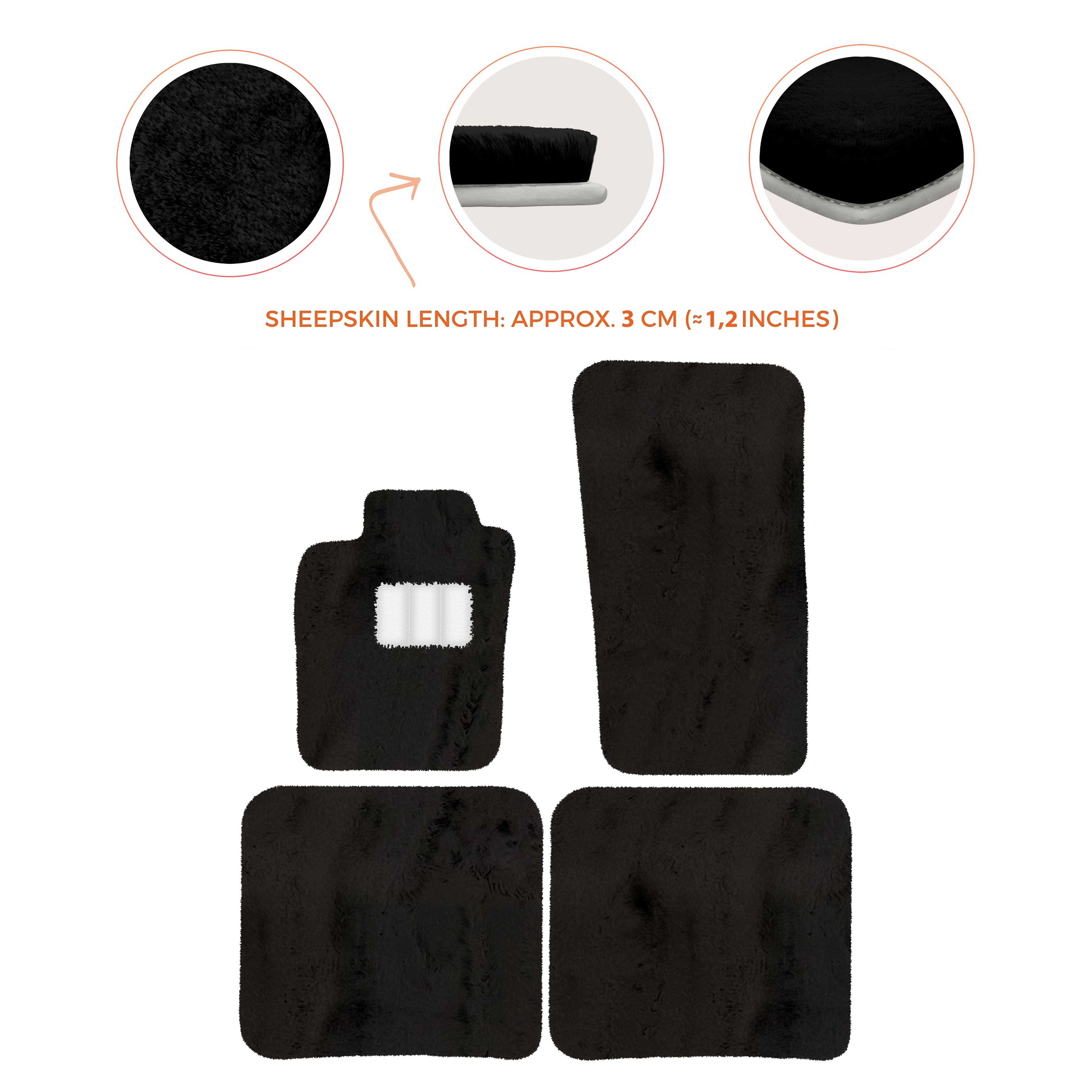 Bentley Flying Spur (2019-2023) - Sheepskin Length, Various Color Options Custom Fit Premium Velour Floor Mats