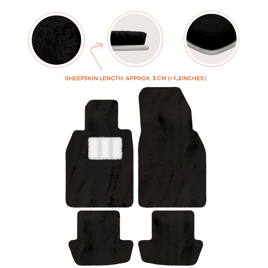 Porsche 911 - 992 (2019-2026) - Sheepskin Length, Various Color Options Custom Fit Premium Velour Floor Mats