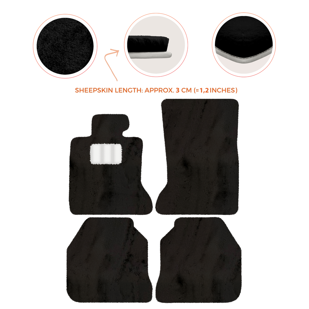 Rolls-Royce Ghost Series I RR2 (2010-2014) Sedan - Sheepskin Length, Various Color Options Custom Fit Premium Velour Floor Mats