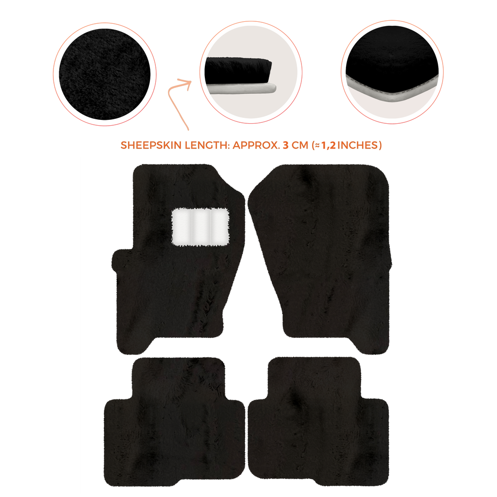 Land Rover Discovery (2004-2009) - Sheepskin Length, Various Color Options Custom Fit Premium Velour Floor Mats