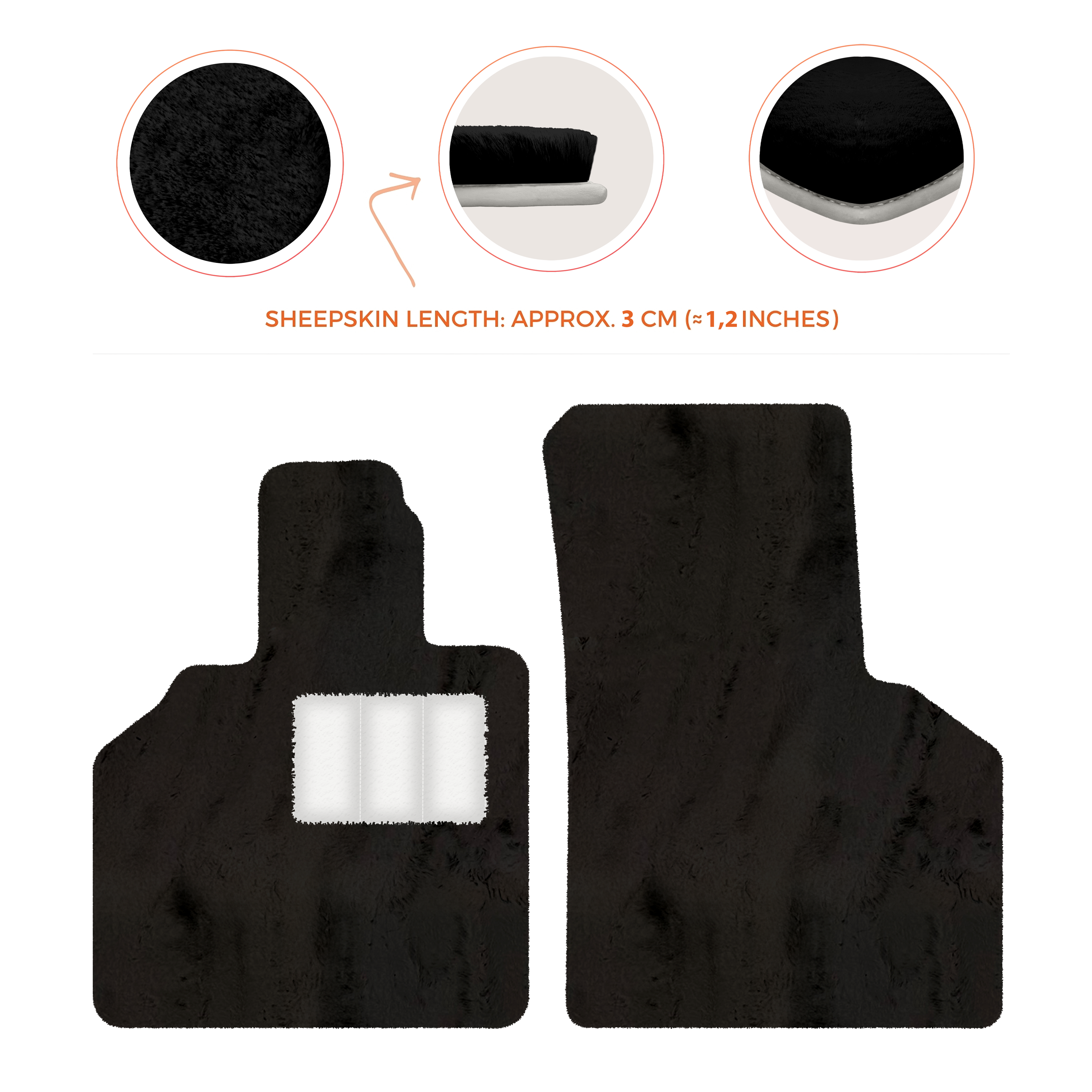 Lamborghini Gallardo (2004-2014) - Sheepskin Length, Various Color Options Custom Fit Premium Velour Floor Mats