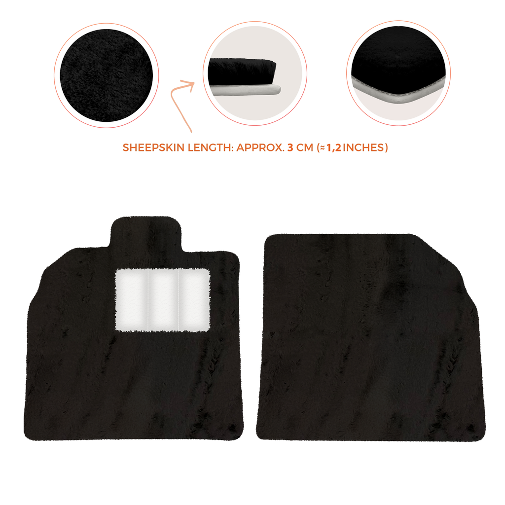 Lamborghini Aventador SVJ - Sheepskin Length, Various Color Options Custom Fit Premium Velour Floor Mats