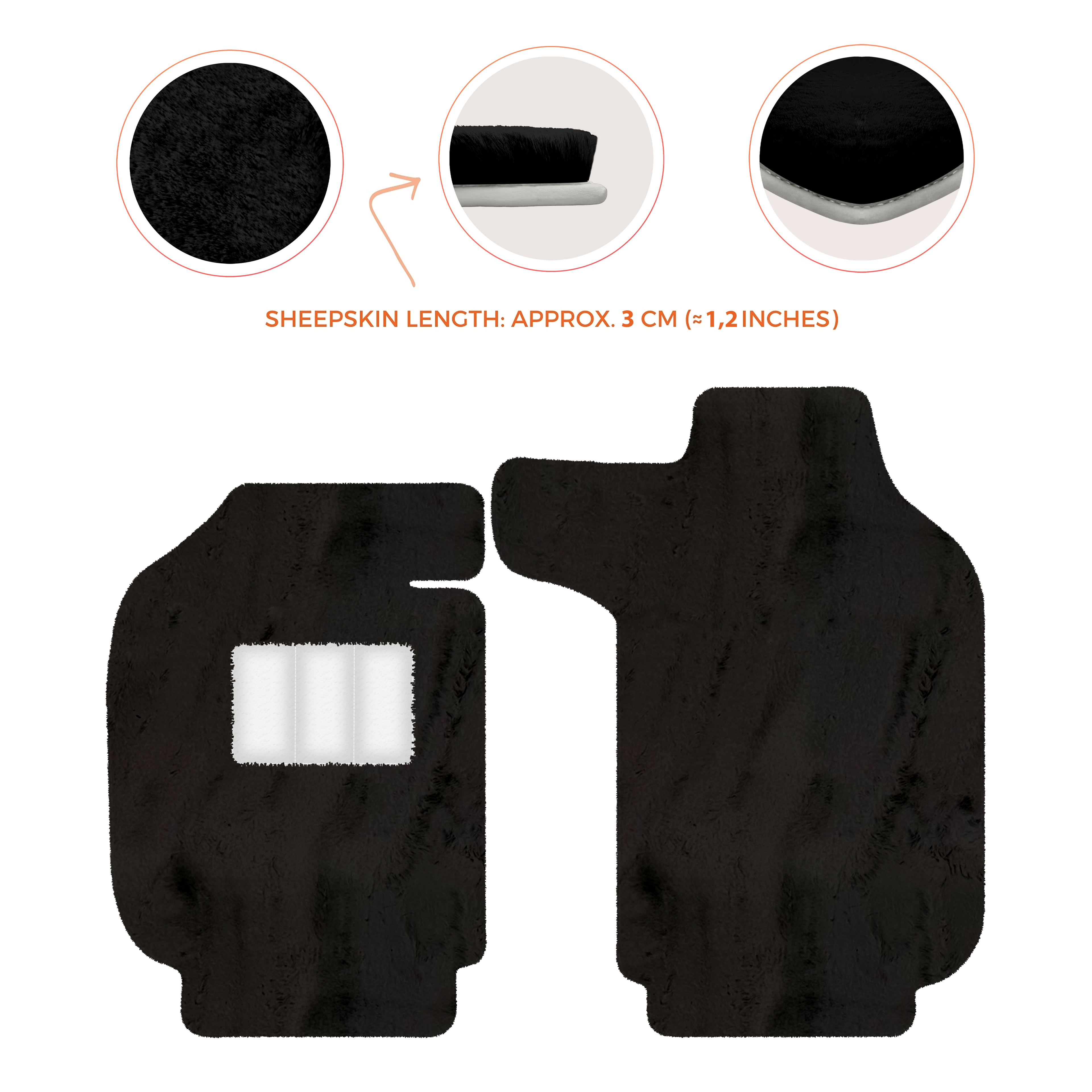 Porsche 911 SC (1978-1984) - Sheepskin Length, Various Color Options Custom Fit Premium Velour Floor Mats