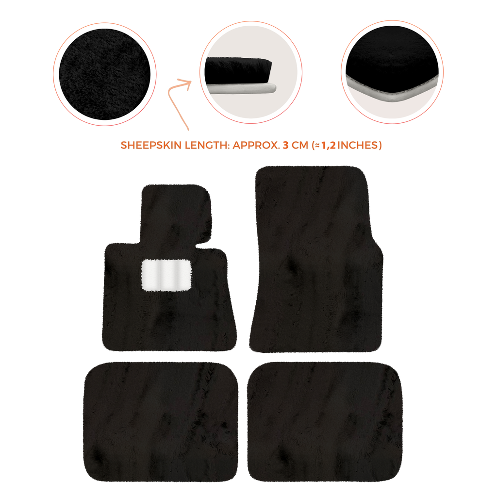 Rolls-Royce Phantom Sedan (2003-2016) - Sheepskin Length, Various Color Options Custom Fit Premium Velour Floor Mats