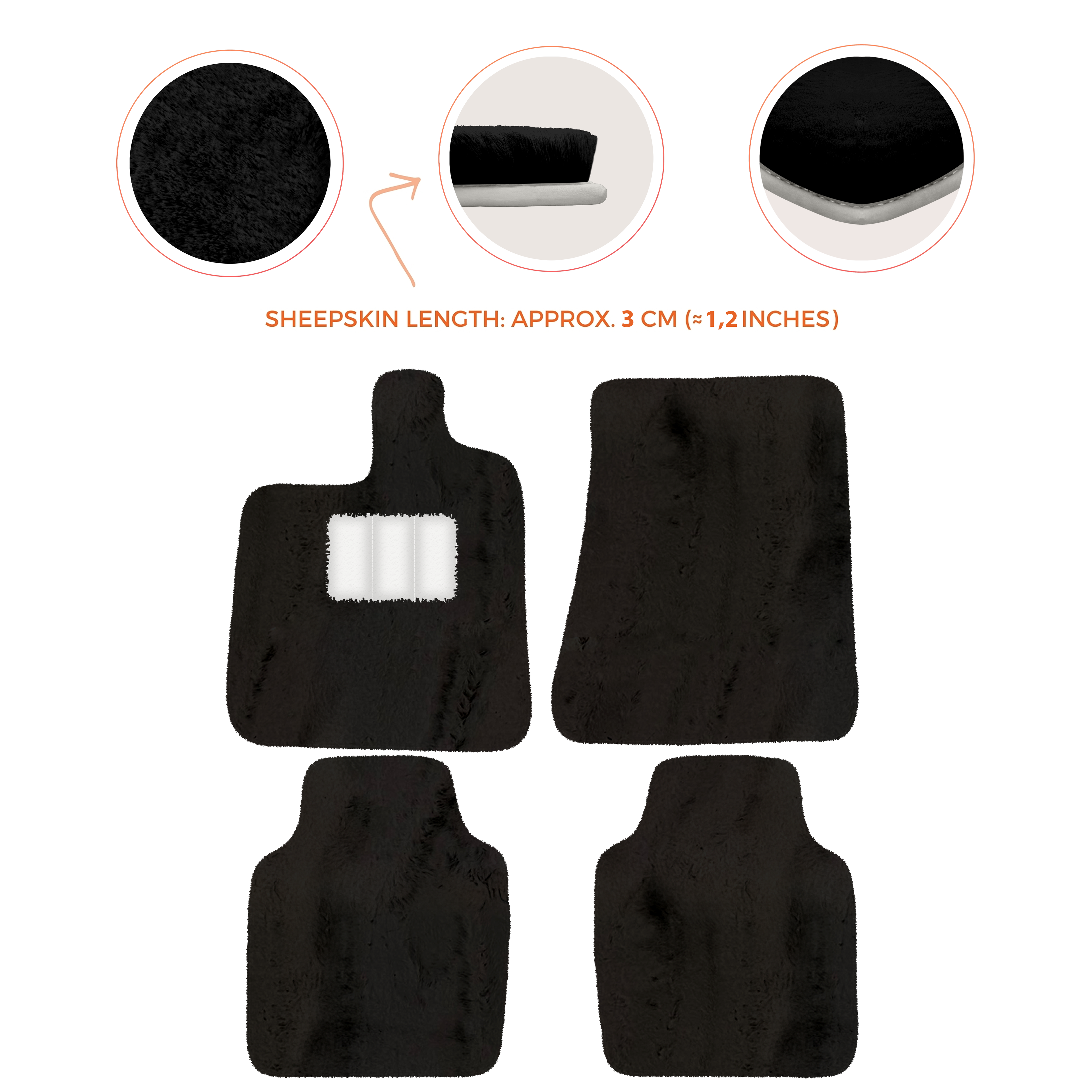 Ferrari Purosangue (2023-2024) - Sheepskin Length, Various Color Options Custom Fit Premium Velour Floor Mats