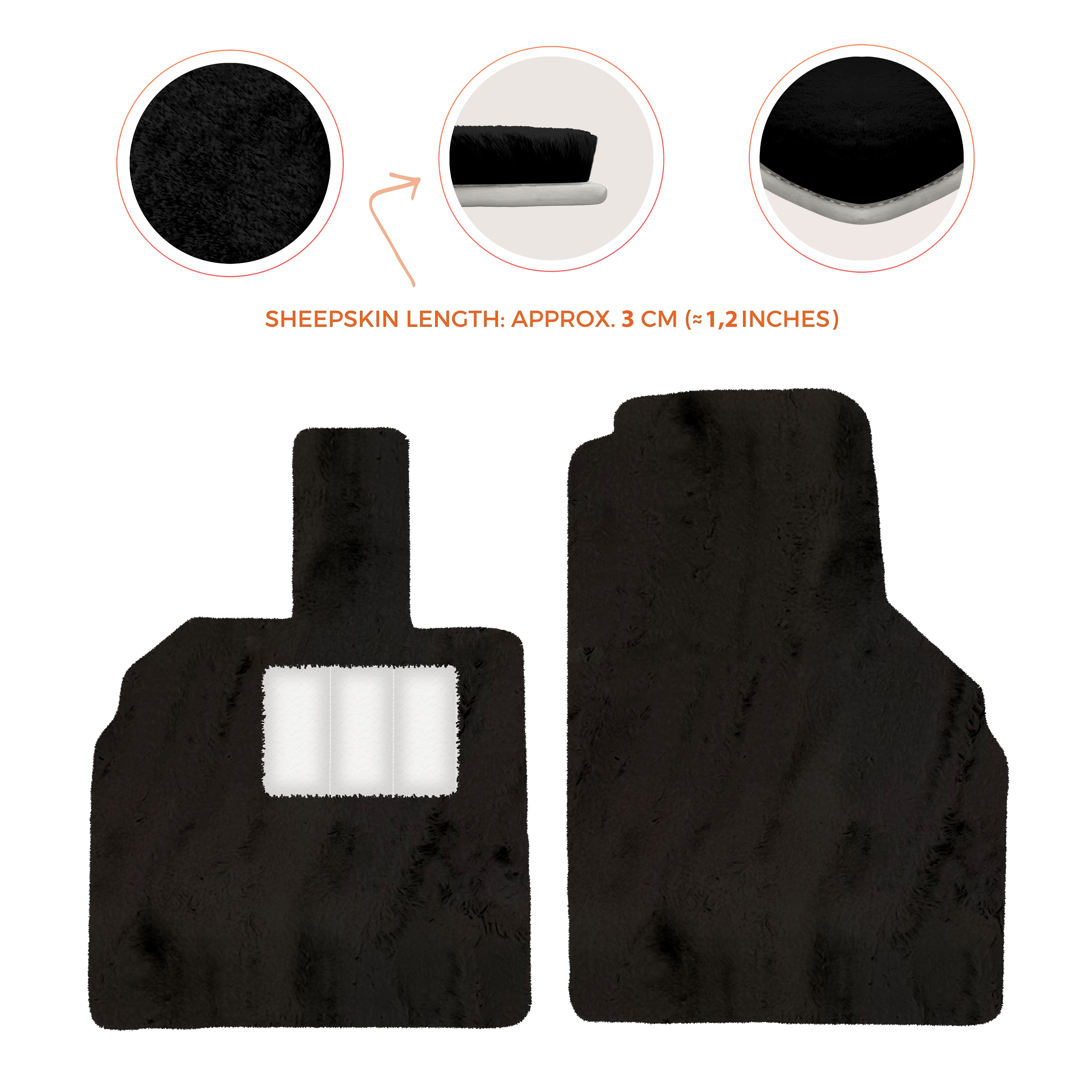 Lamborghini Aventador (2012-2022) - Sheepskin Length, Various Color Options Custom Fit Premium Velour Floor Mats