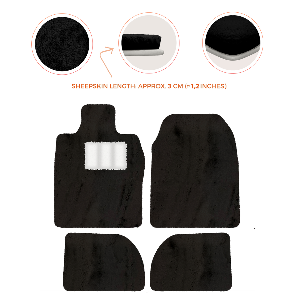 Porsche 924 (1976-1988) - Sheepskin Length, Various Color Options Custom Fit Premium Velour Floor Mats