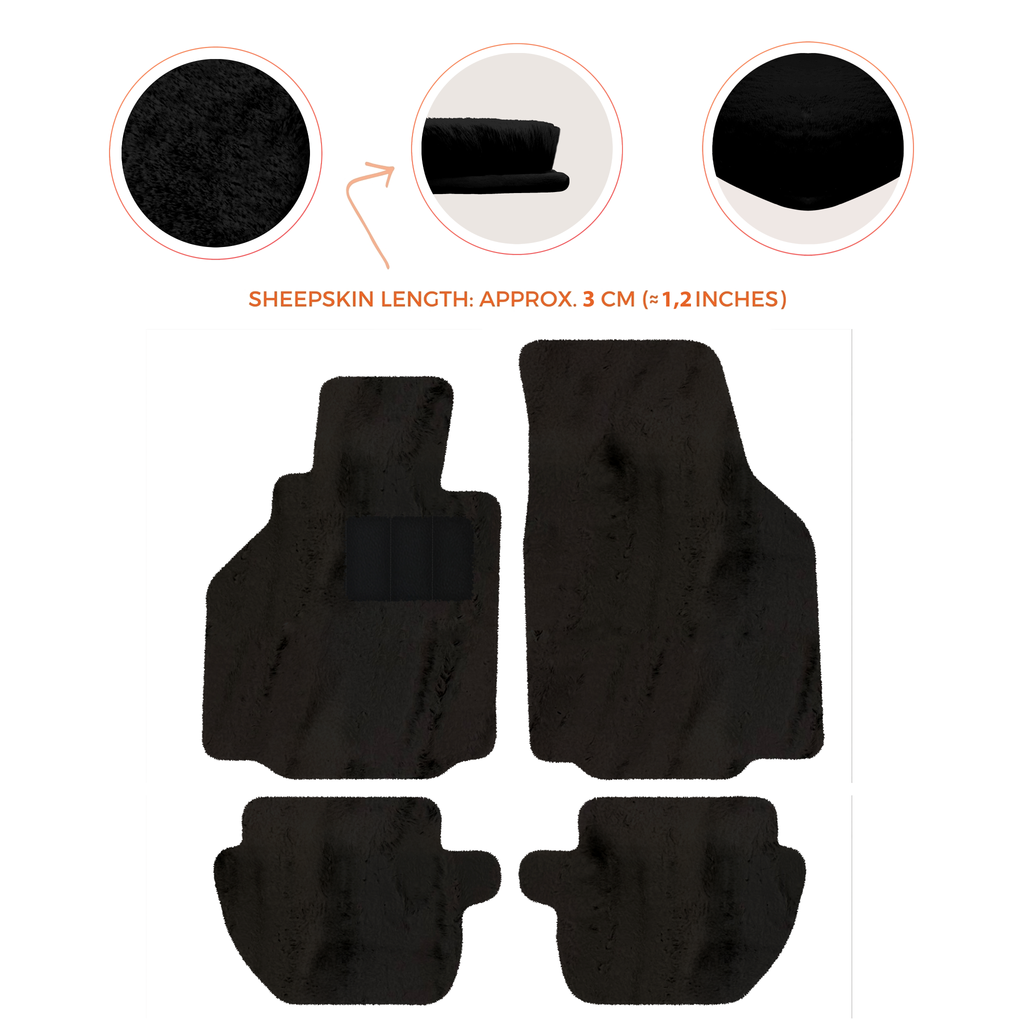 Porsche 911 - 996 (1998-2004) - Sheepskin Length, Various Color Options Custom Fit Premium Velour Floor Mats