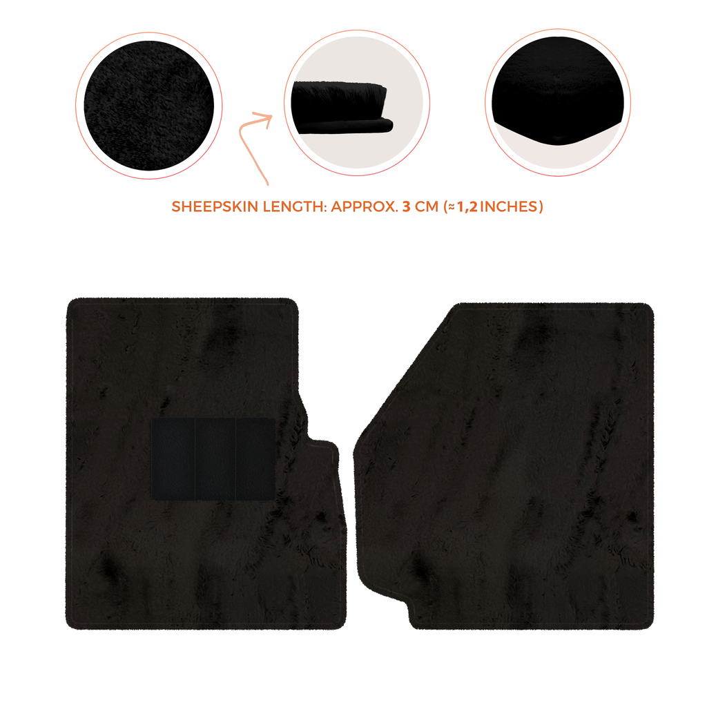 Land Rover Defender 90 (2007-2020) - Sheepskin Length, Various Color Options Custom Fit Premium Velour Floor Mats