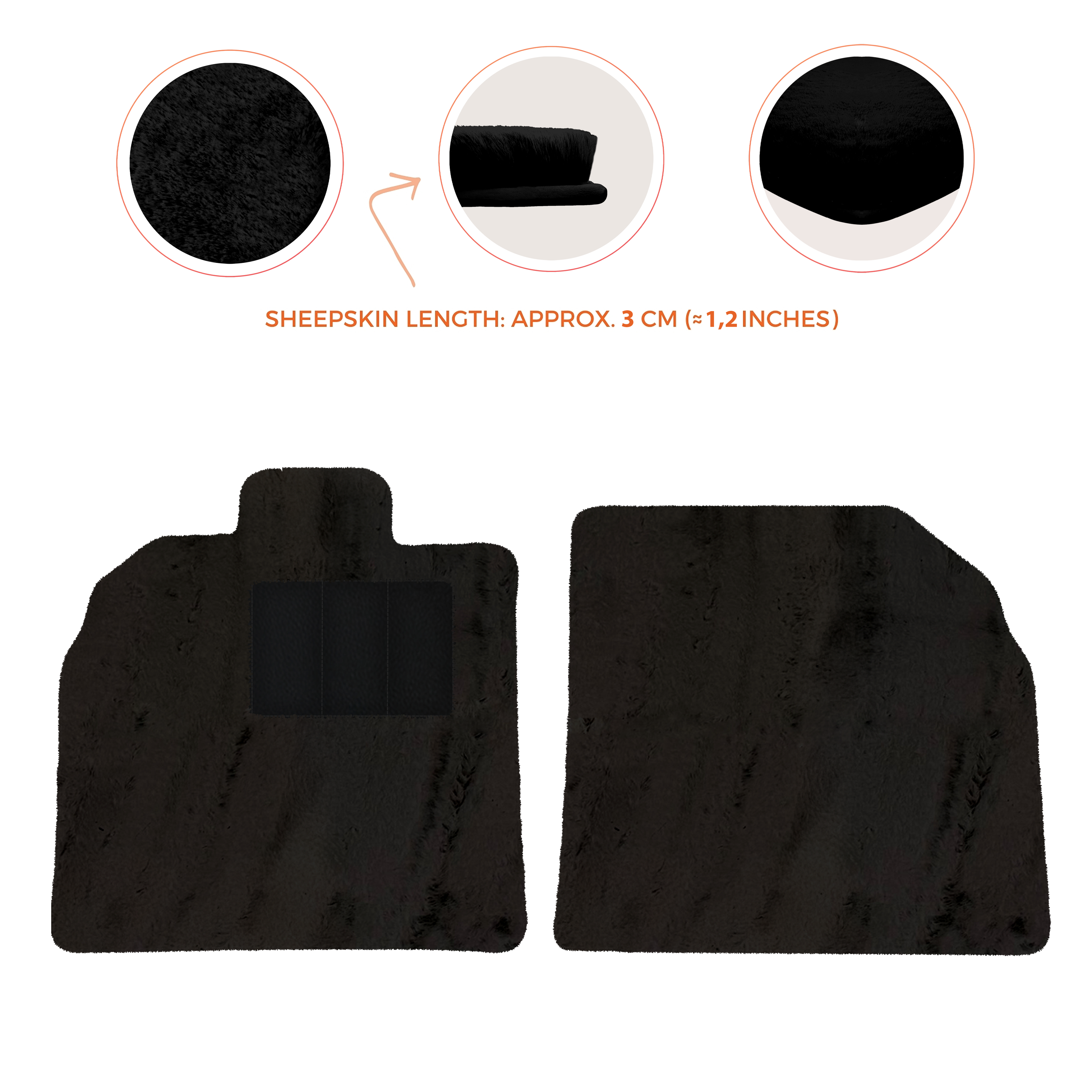 Lamborghini Aventador SVJ - Sheepskin Length, Various Color Options Custom Fit Premium Velour Floor Mats