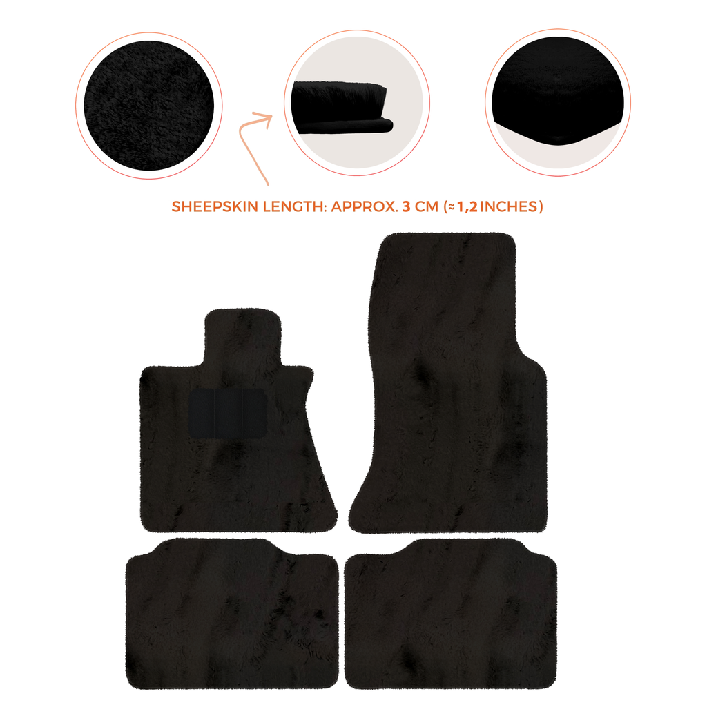 Rolls-Royce Phantom VIII (2017-2024) - Sheepskin Length, Various Color Options Custom Fit Premium Velour Floor Mats