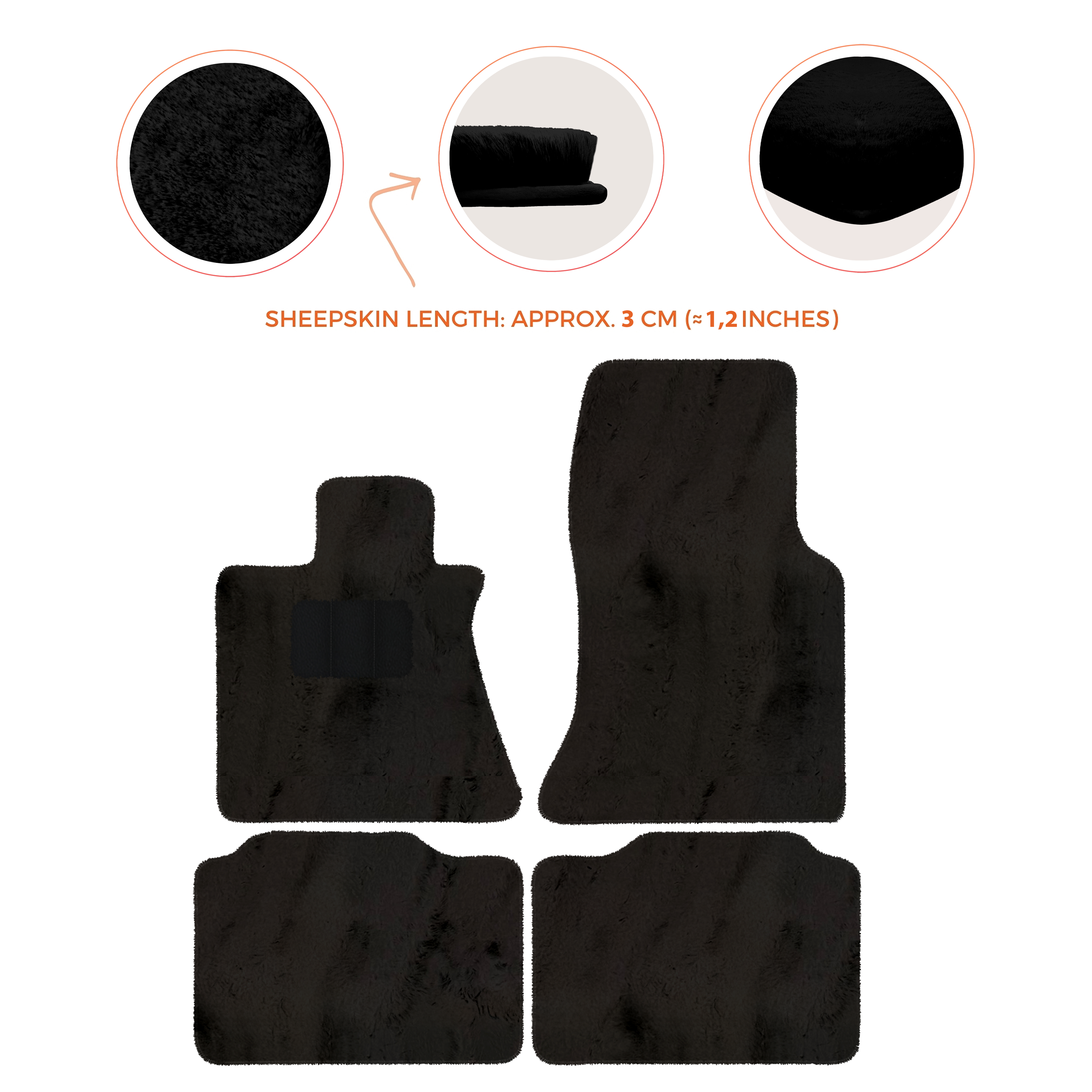 Rolls-Royce Phantom VIII (2017-2024) - Sheepskin Length, Various Color Options Custom Fit Premium Velour Floor Mats