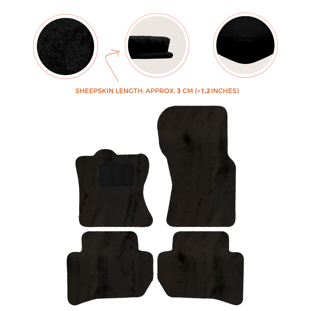 Range Rover Velar (2017-2024) - Sheepskin Length, Various Color Options Custom Fit Premium Velour Floor Mats