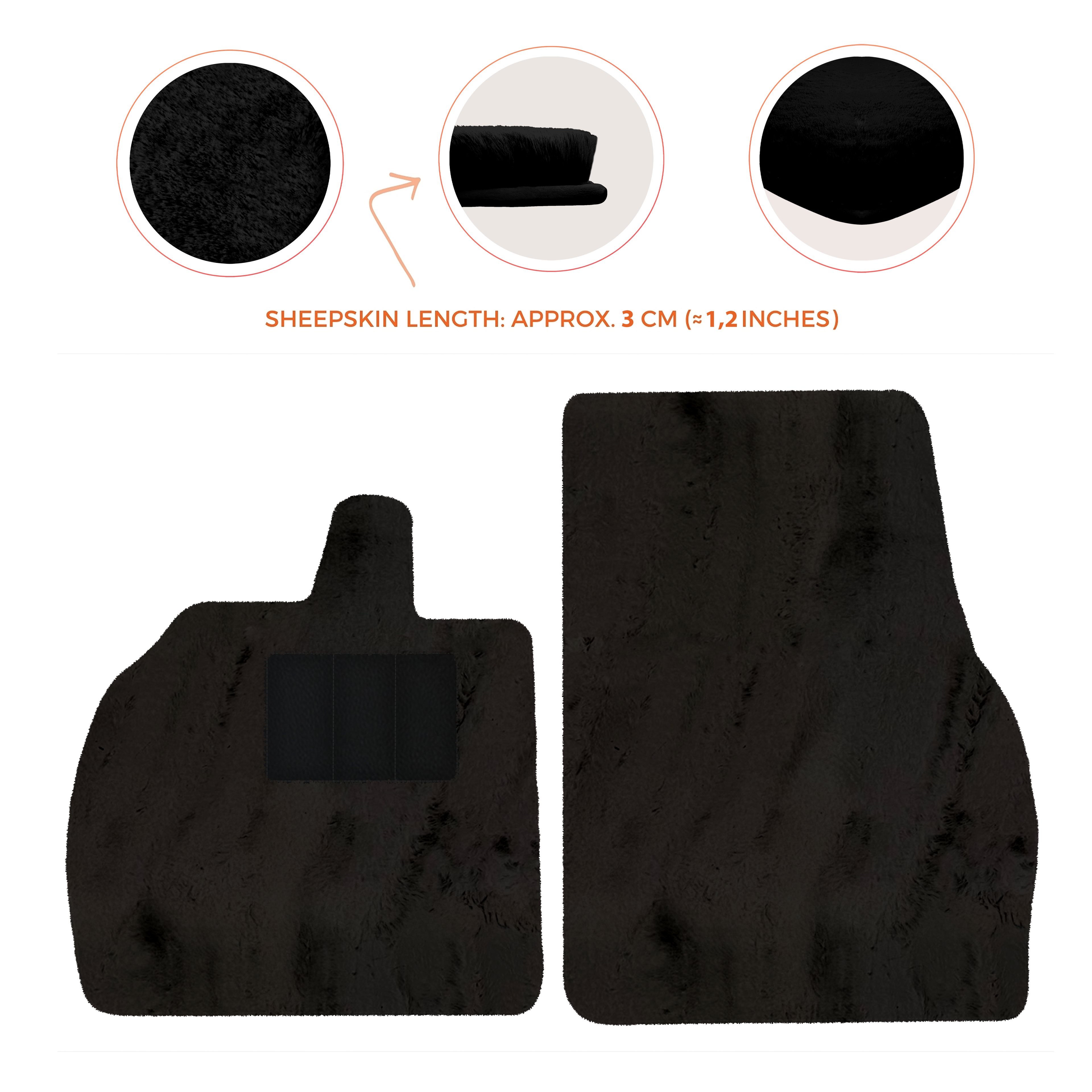 Lamborghini Temerario (2025-2026) - Sheepskin Length, Various Color Options Custom Fit Premium Velour Floor Mats