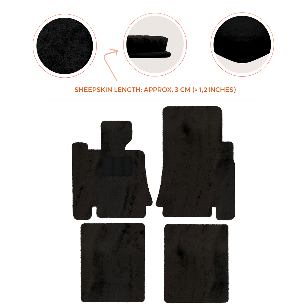 Bentley Arnage Red Label RL (1998-2009) - Sheepskin Length, Various Color Options Custom Fit Premium Velour Floor Mats