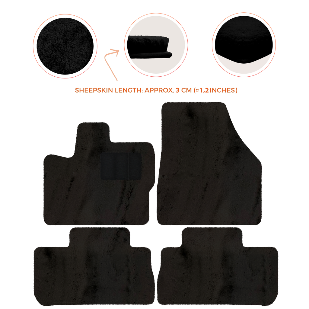 Land Rover Freelander (2007-2012) - Sheepskin Length, Various Color Options Custom Fit Premium Velour Floor Mats