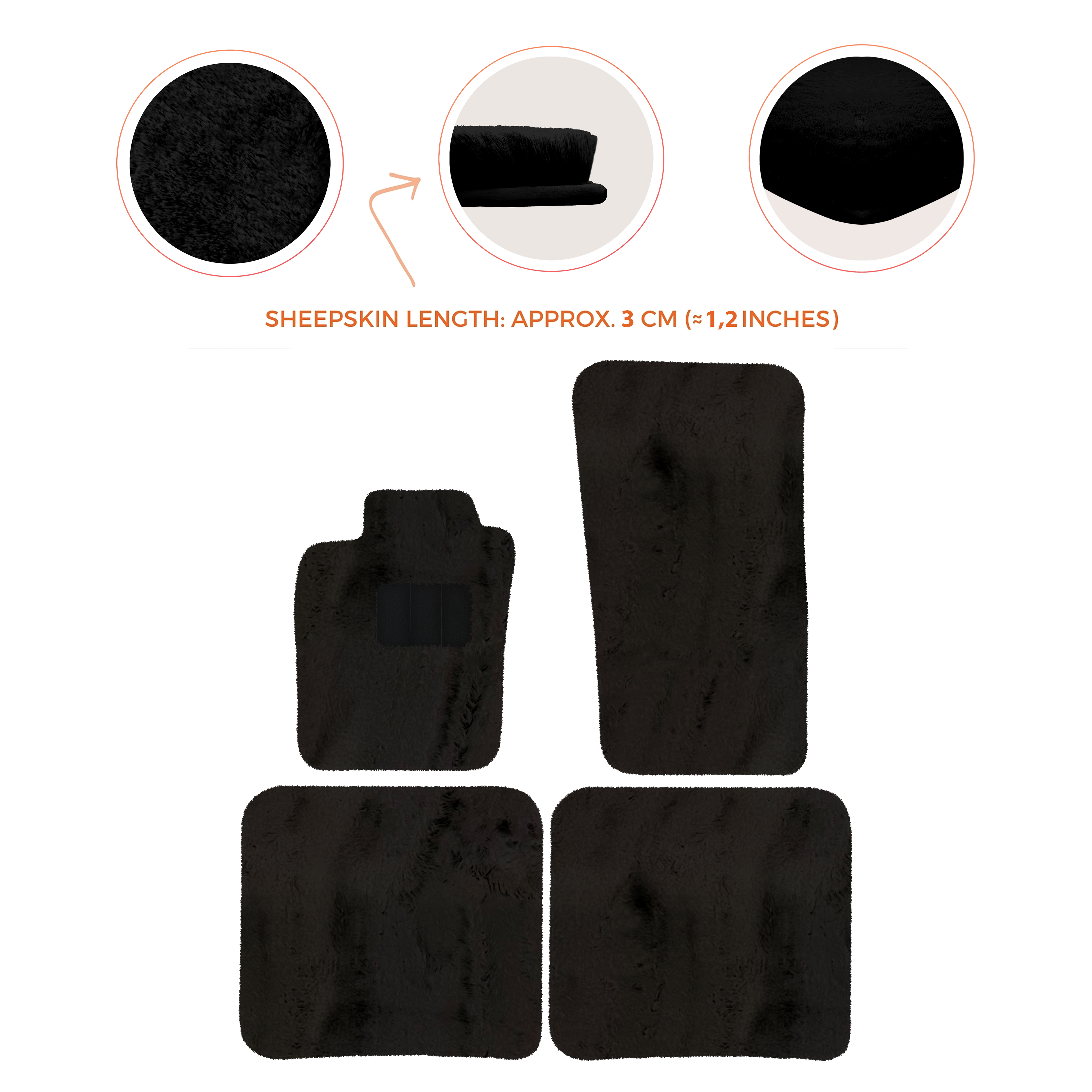 Bentley Flying Spur (2019-2023) - Sheepskin Length, Various Color Options Custom Fit Premium Velour Floor Mats