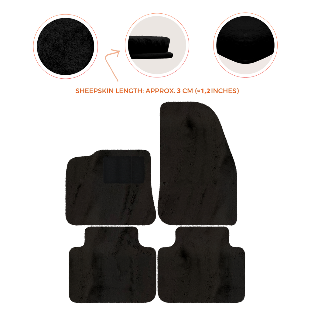 Porsche Cayenne (2018-2023) - Sheepskin Length, Various Color Options Custom Fit Premium Velour Floor Mats