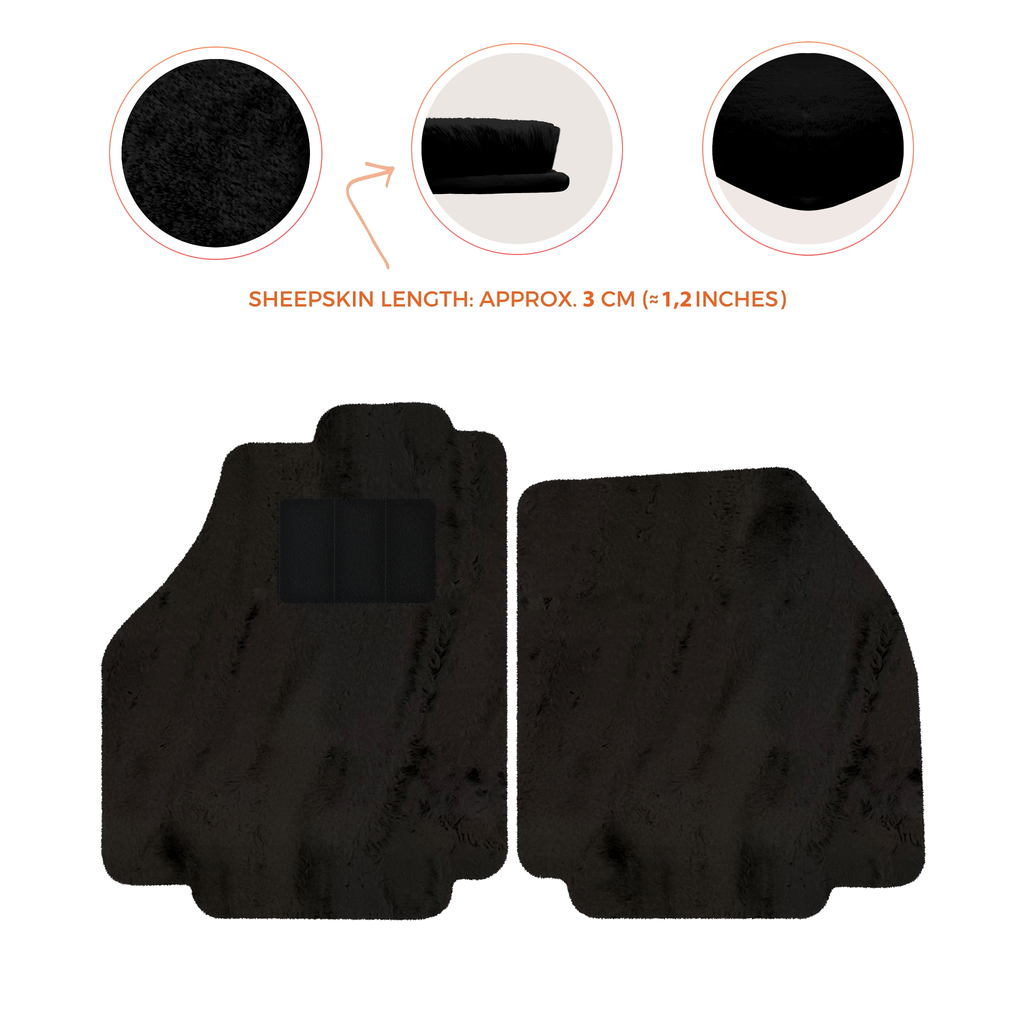 Ferrari 488 Pista Spider (2019-2021) - Sheepskin Length, Various Color Options Custom Fit Premium Velour Floor Mats