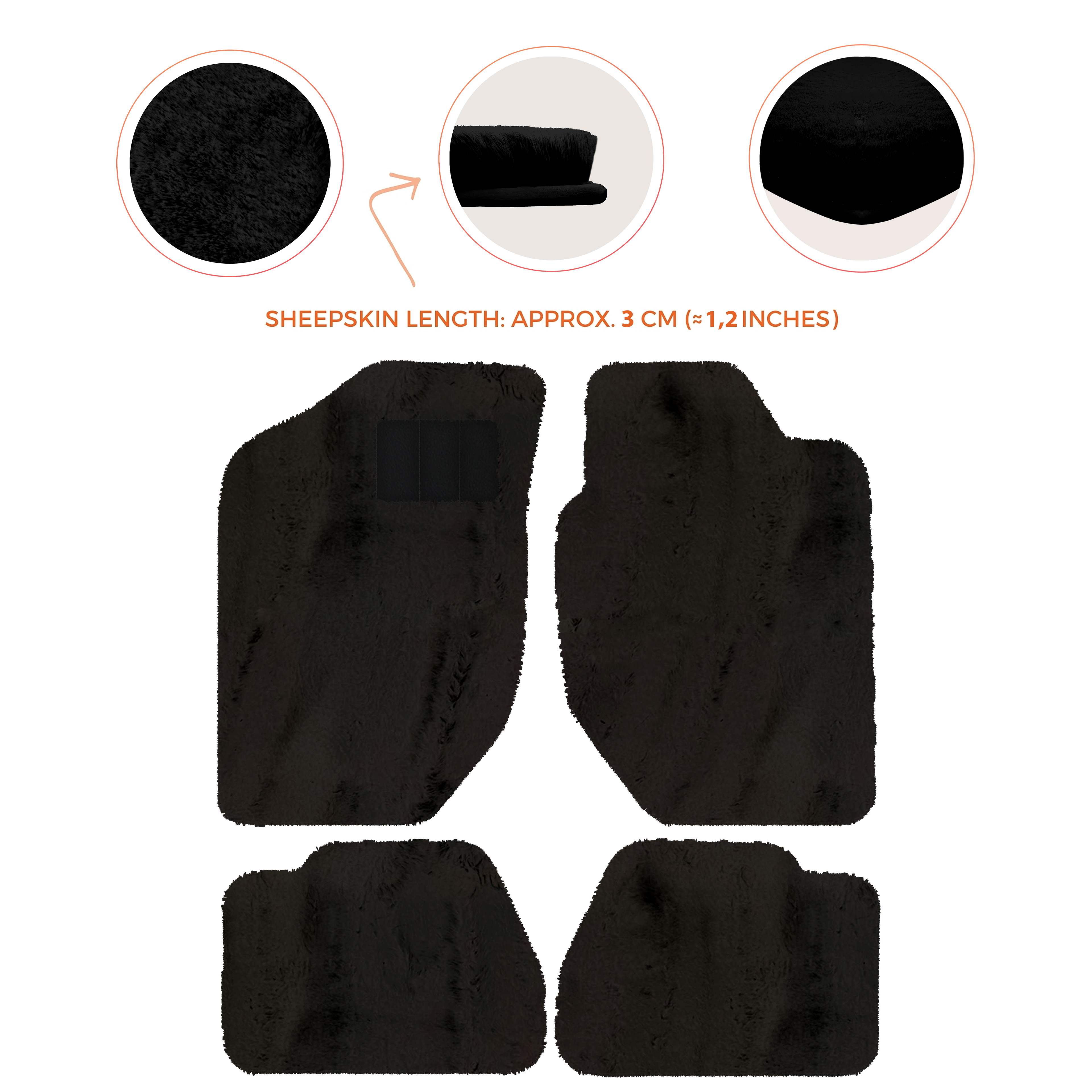 Land Rover Freelander (1997-2003) - Sheepskin Length, Various Color Options Custom Fit Premium Velour Floor Mats