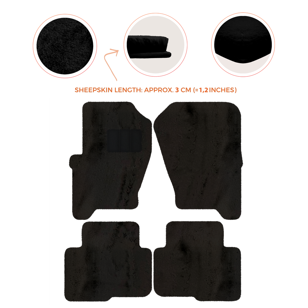 Land Rover Discovery (2004-2009) - Sheepskin Length, Various Color Options Custom Fit Premium Velour Floor Mats