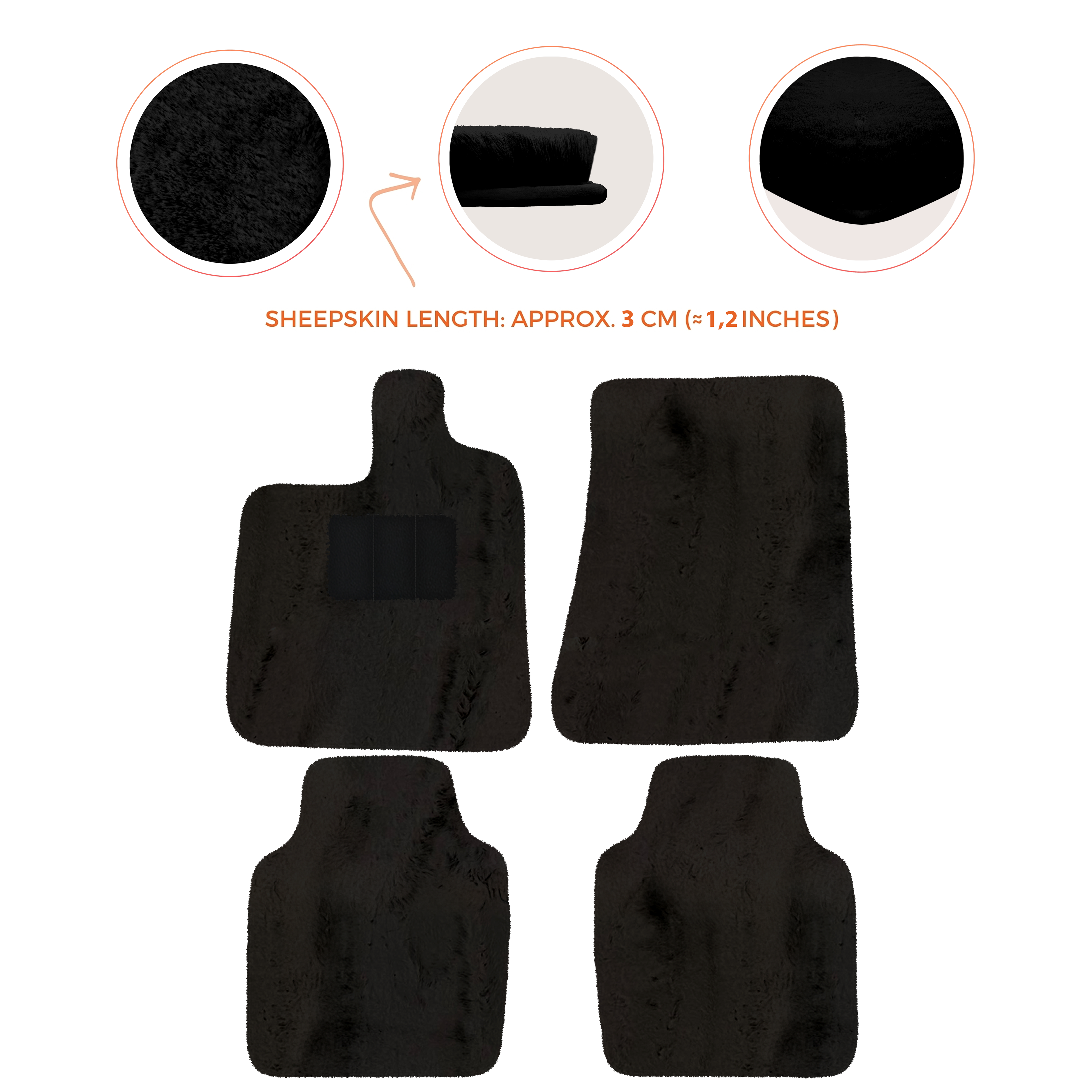 Ferrari Purosangue (2023-2024) - Sheepskin Length, Various Color Options Custom Fit Premium Velour Floor Mats