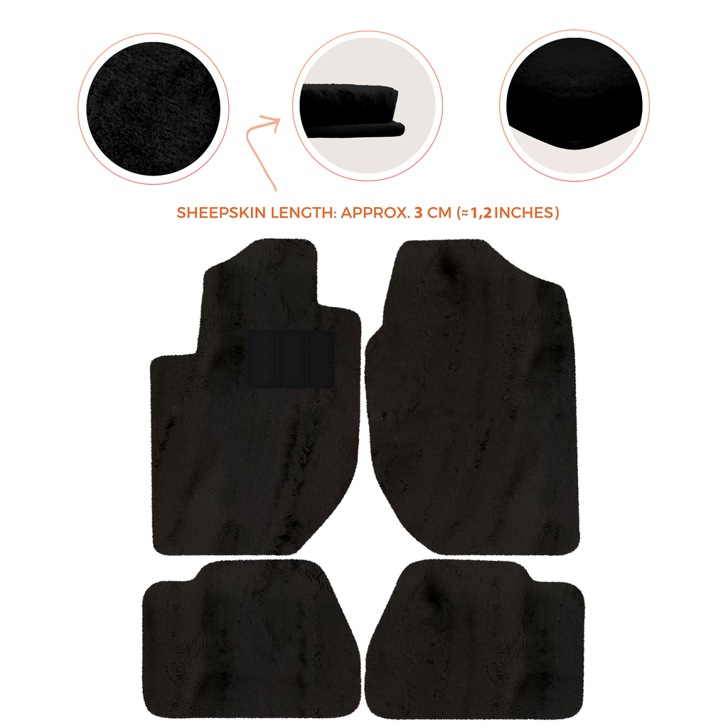 Land Rover Freelander (2003-2007) - Sheepskin Length, Various Color Options Custom Fit Premium Velour Floor Mats