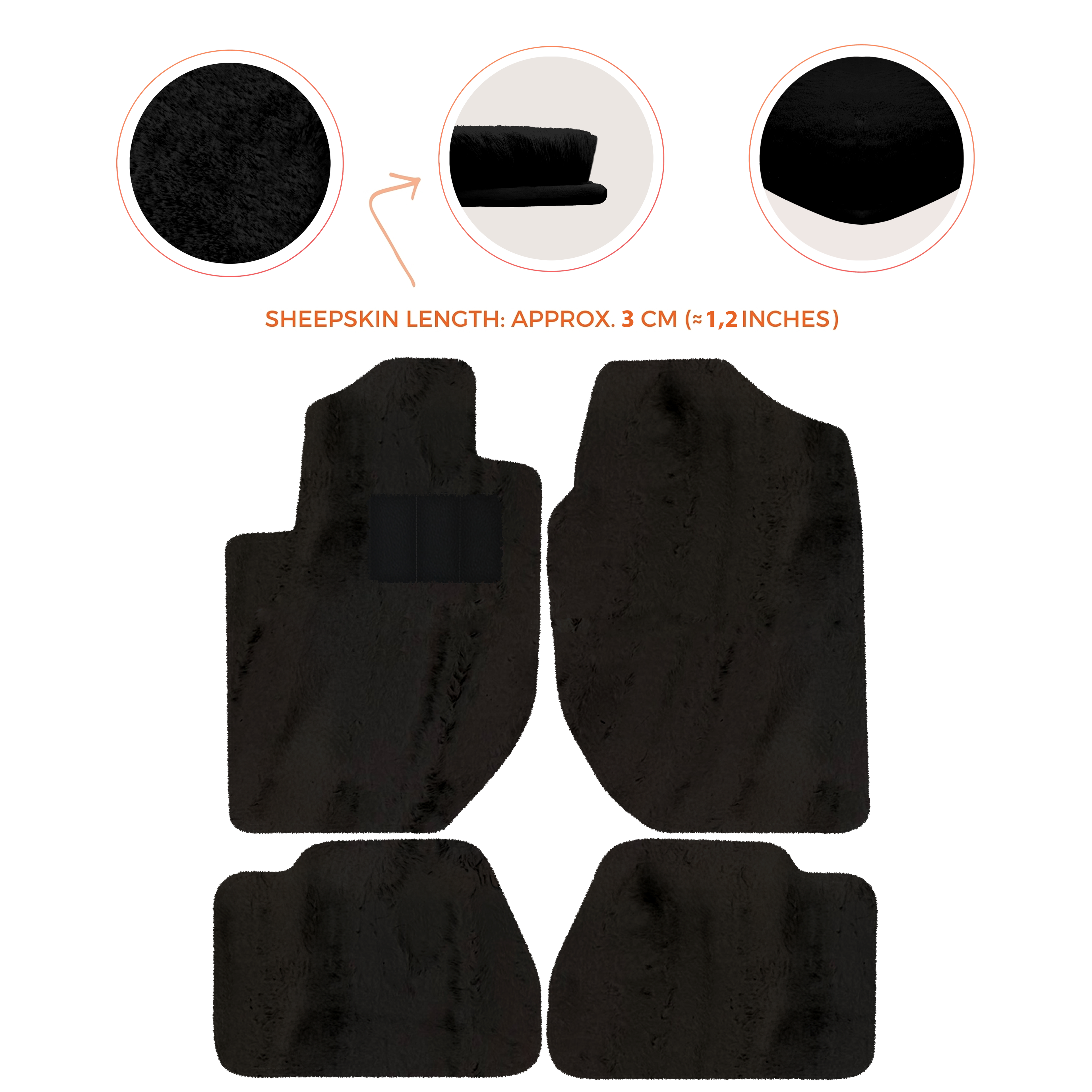 Land Rover Freelander (2003-2007) - Sheepskin Length, Various Color Options Custom Fit Premium Velour Floor Mats
