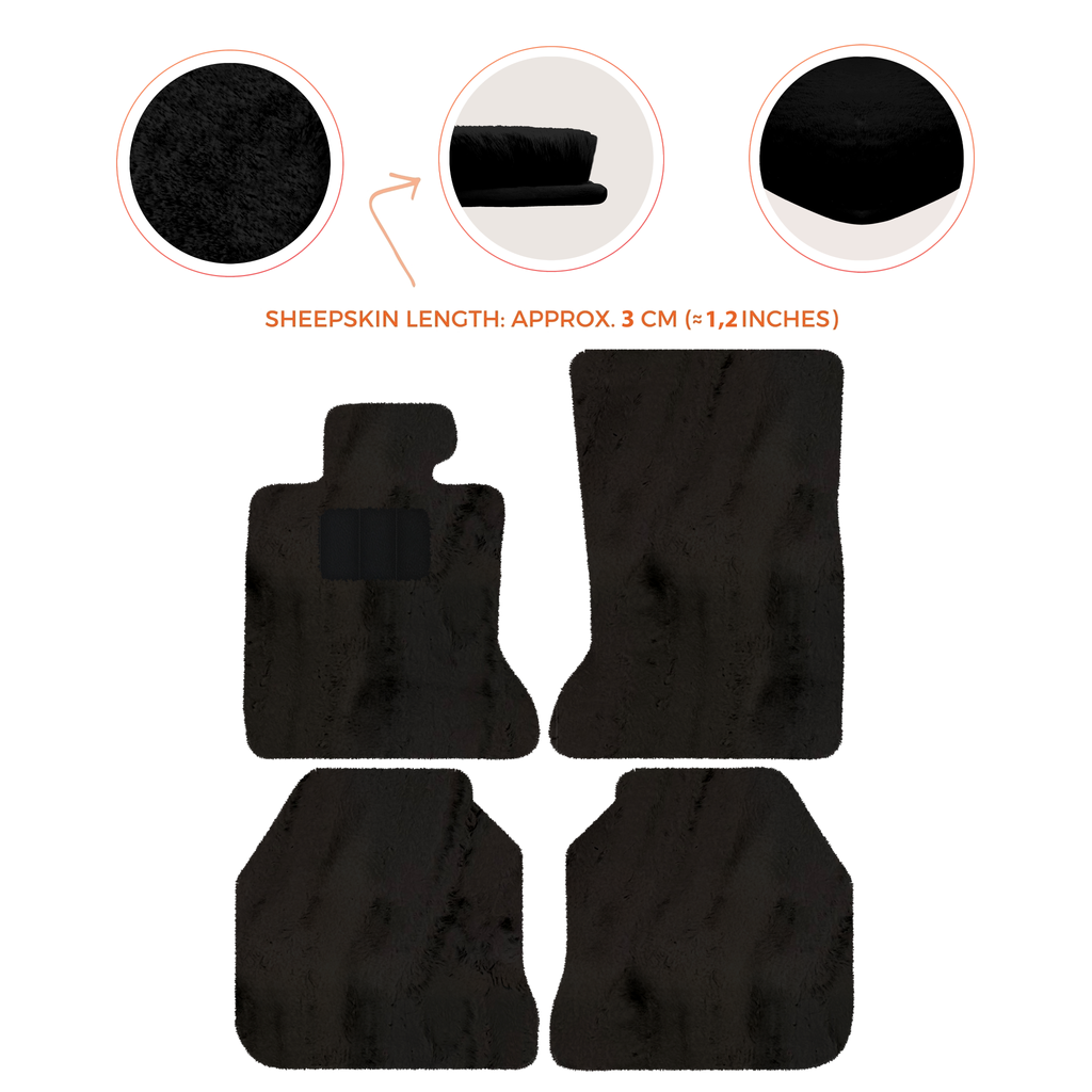 Rolls-Royce Ghost Series I RR2 (2010-2014) Sedan - Sheepskin Length, Various Color Options Custom Fit Premium Velour Floor Mats