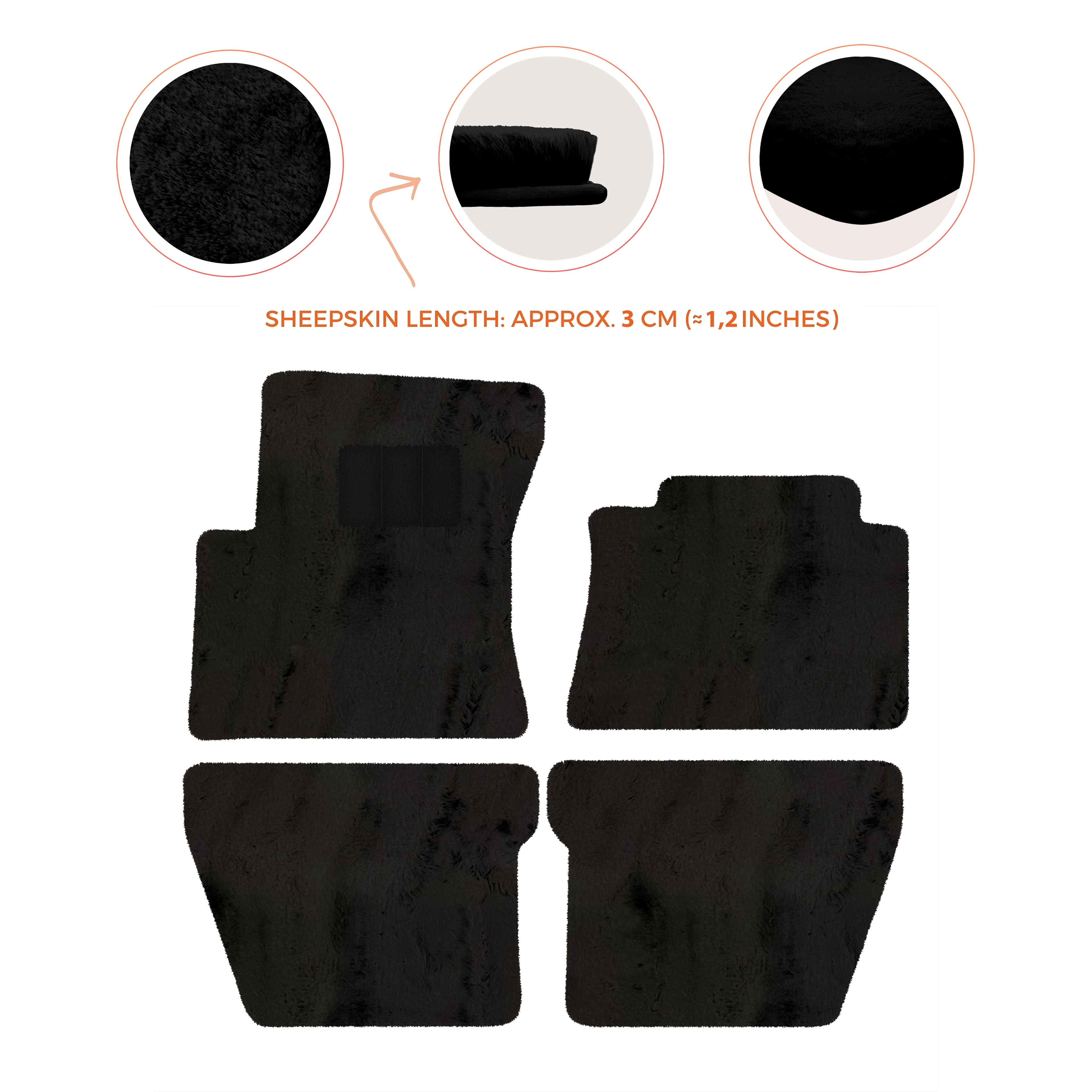 Bentley Mulsanne (2010â€“2020) - Sheepskin Length, Various Color Options Custom Fit Premium Velour Floor Mats