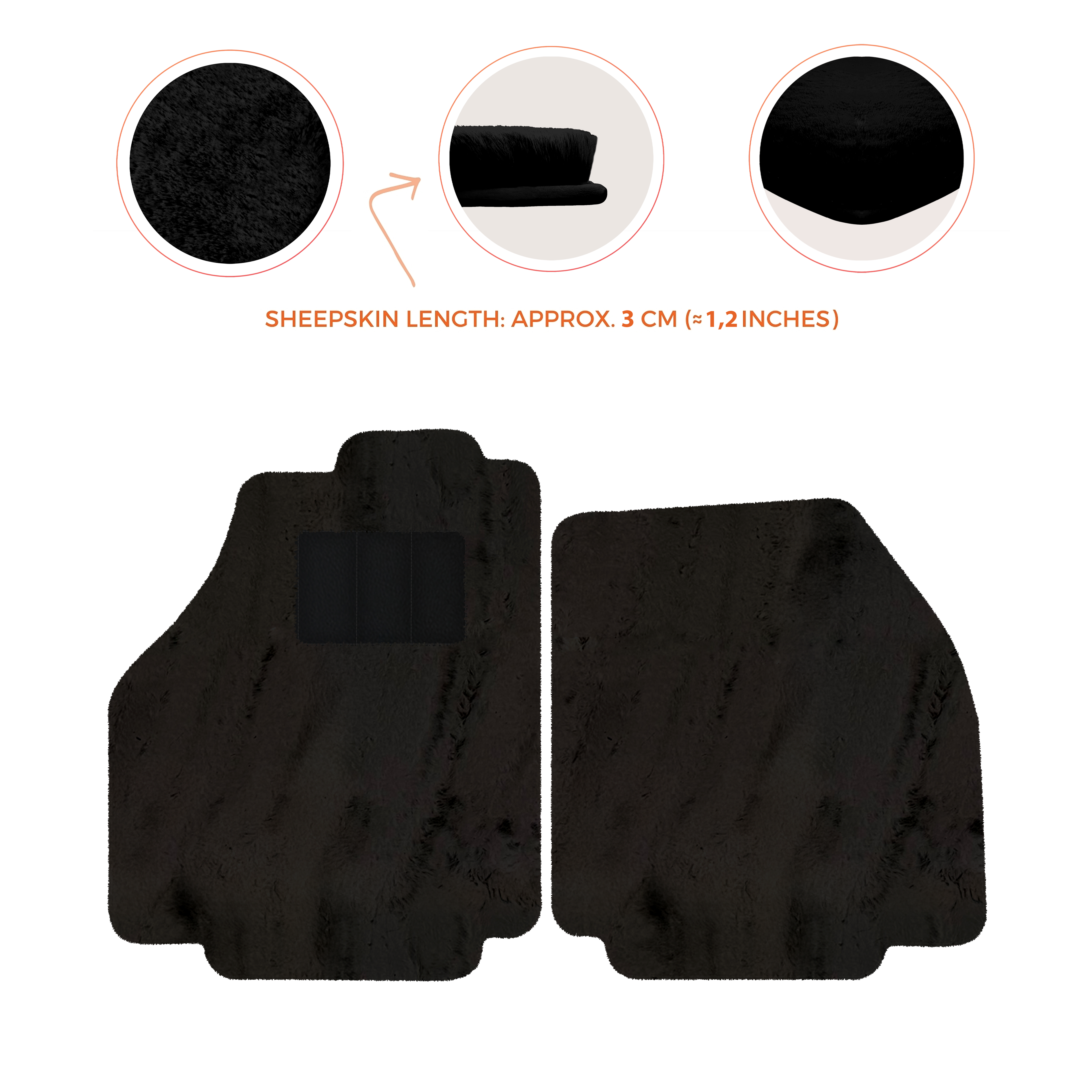 Ferrari 488 Pista Spider (2019-2021) - Sheepskin Length, Various Color Options Custom Fit Premium Velour Floor Mats