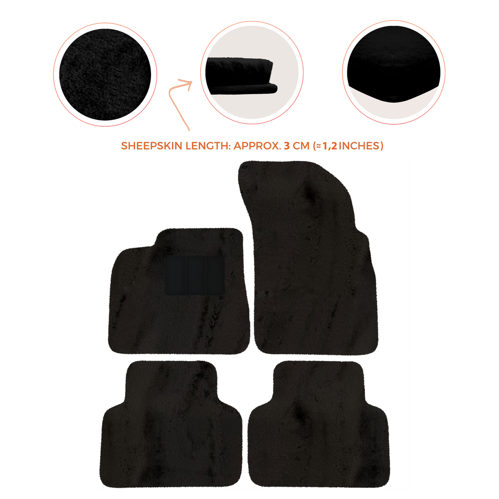 Lamborghini Urus (2018-2026) - Sheepskin Length, Various Color Options Custom Fit Premium Velour Floor Mats