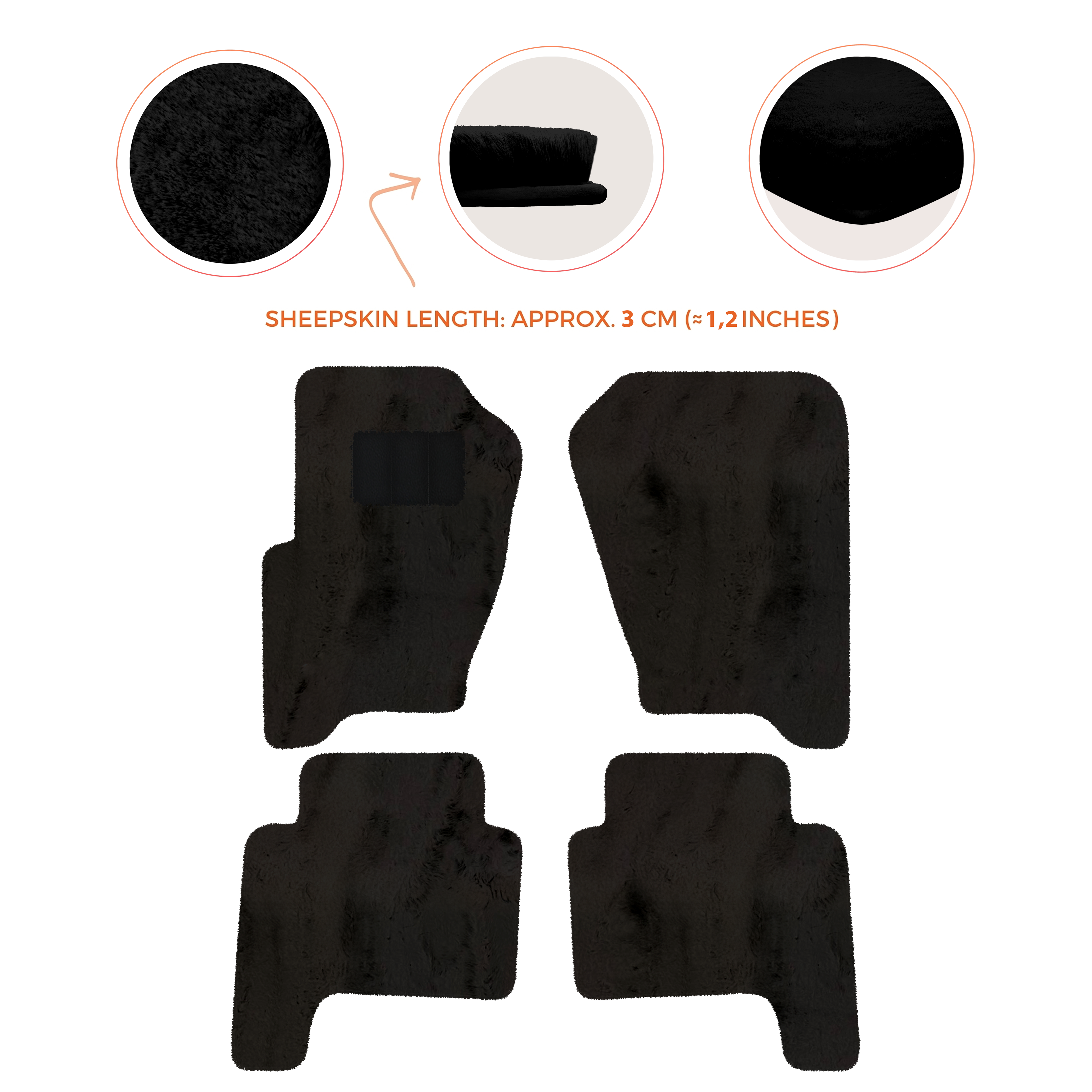 Range Rover Sport (2005-2010) - Sheepskin Length, Various Color Options Custom Fit Premium Velour Floor Mats
