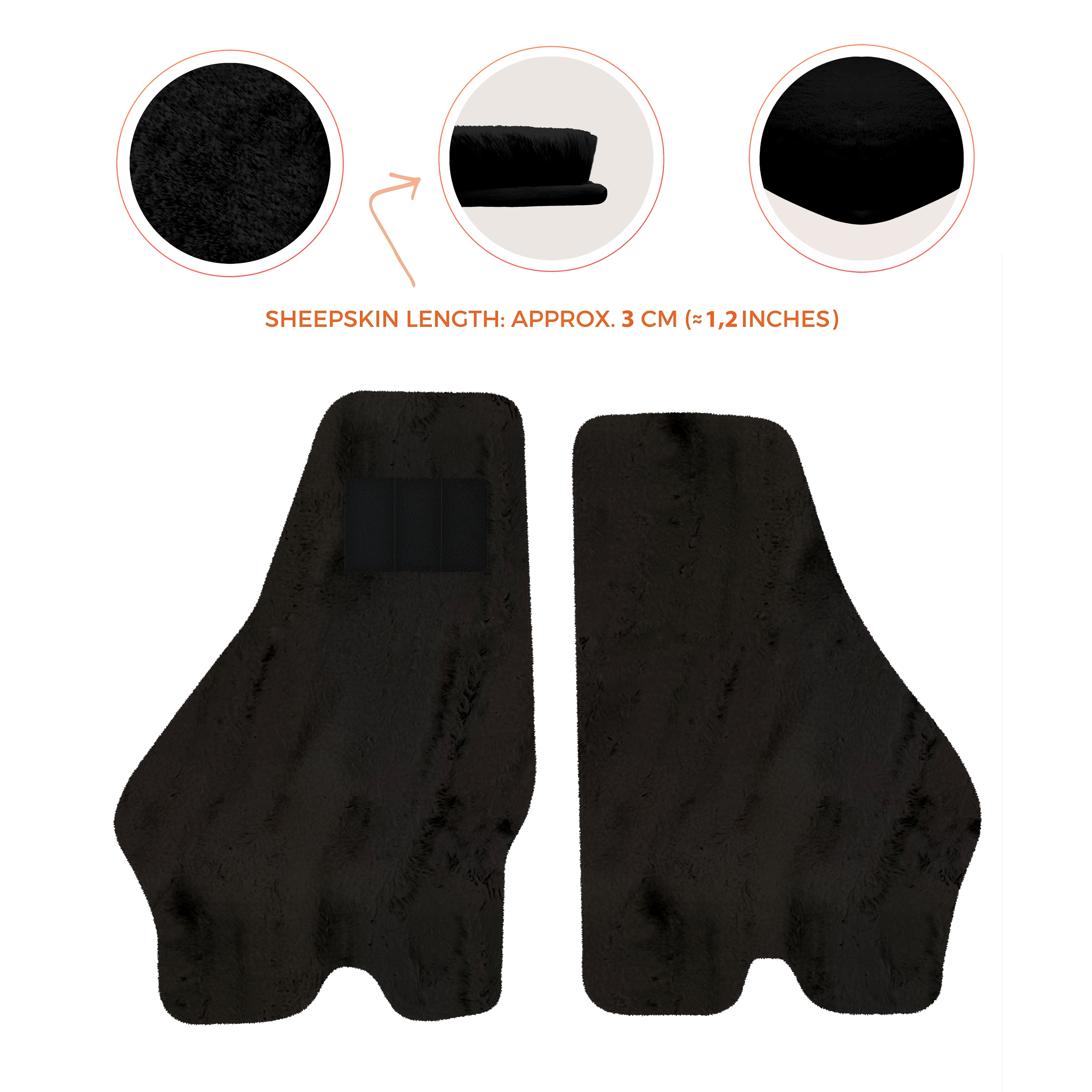 Lamborghini Jalpa (1981-1988) - Sheepskin Length, Various Color Options Custom Fit Premium Velour Floor Mats