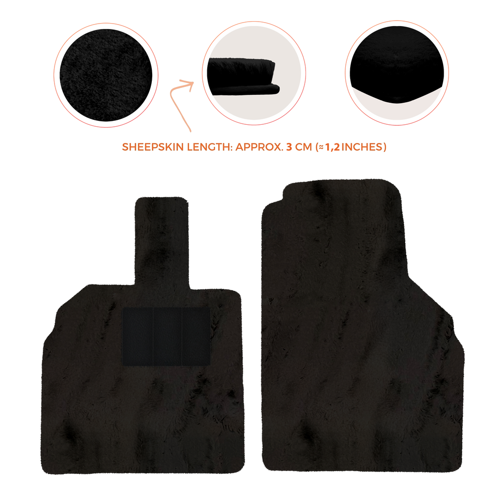 Lamborghini Aventador (2012-2022) - Sheepskin Length, Various Color Options Custom Fit Premium Velour Floor Mats