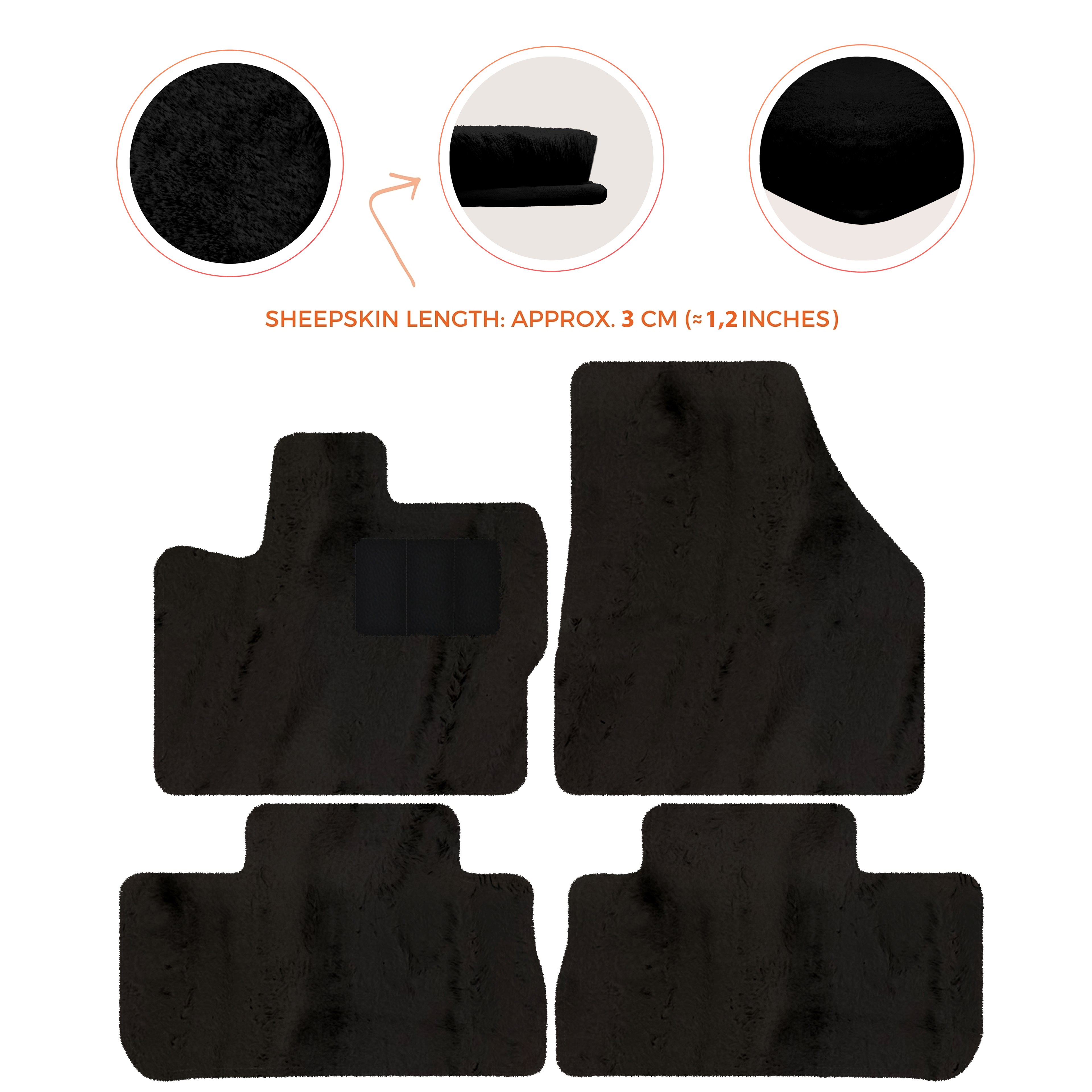 Land Rover Freelander (2007-2012) - Sheepskin Length, Various Color Options Custom Fit Premium Velour Floor Mats