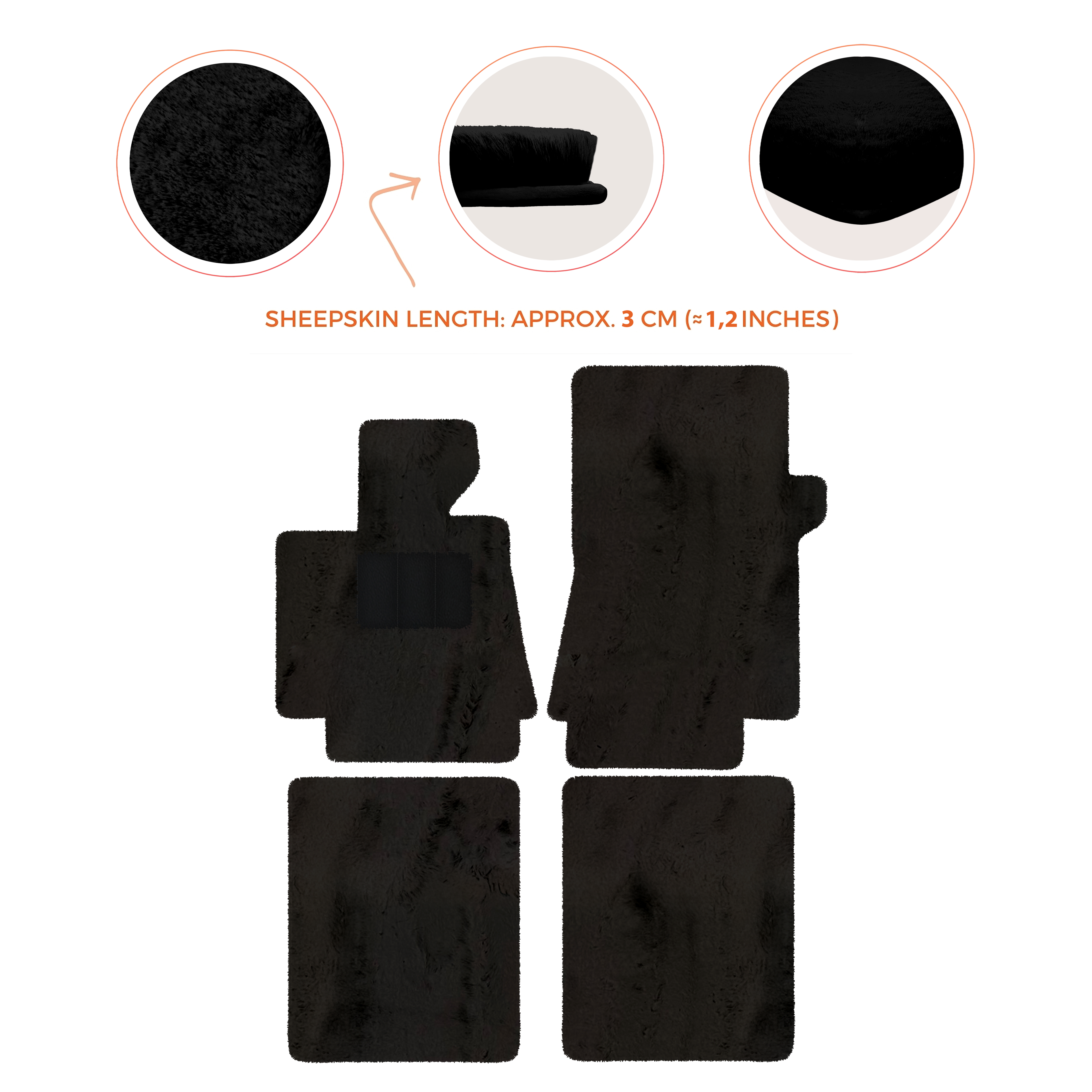 Bentley Arnage T (1998-2009) - Sheepskin Length, Various Color Options Custom Fit Premium Velour Floor Mats
