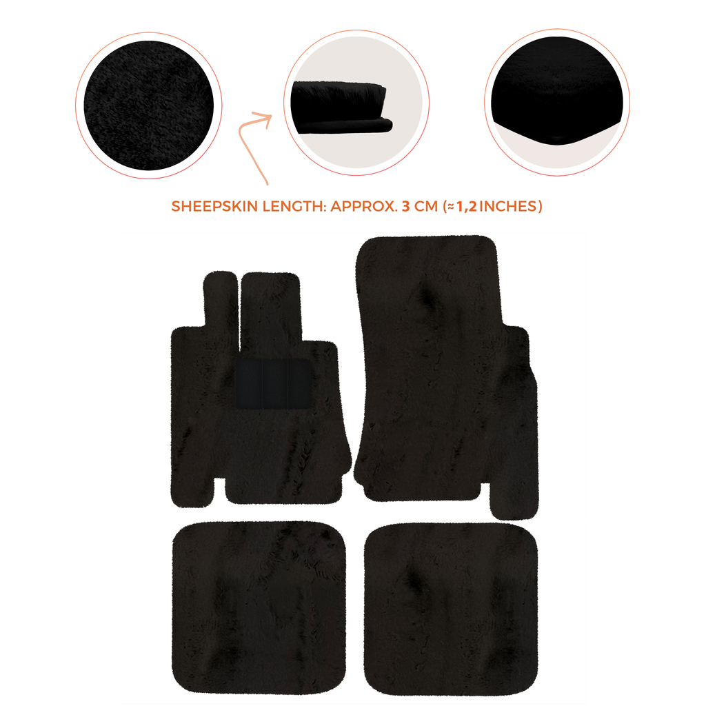 Bentley Arnage Green Label (1998-2009) - Sheepskin Length, Various Color Options Custom Fit Premium Velour Floor Mats