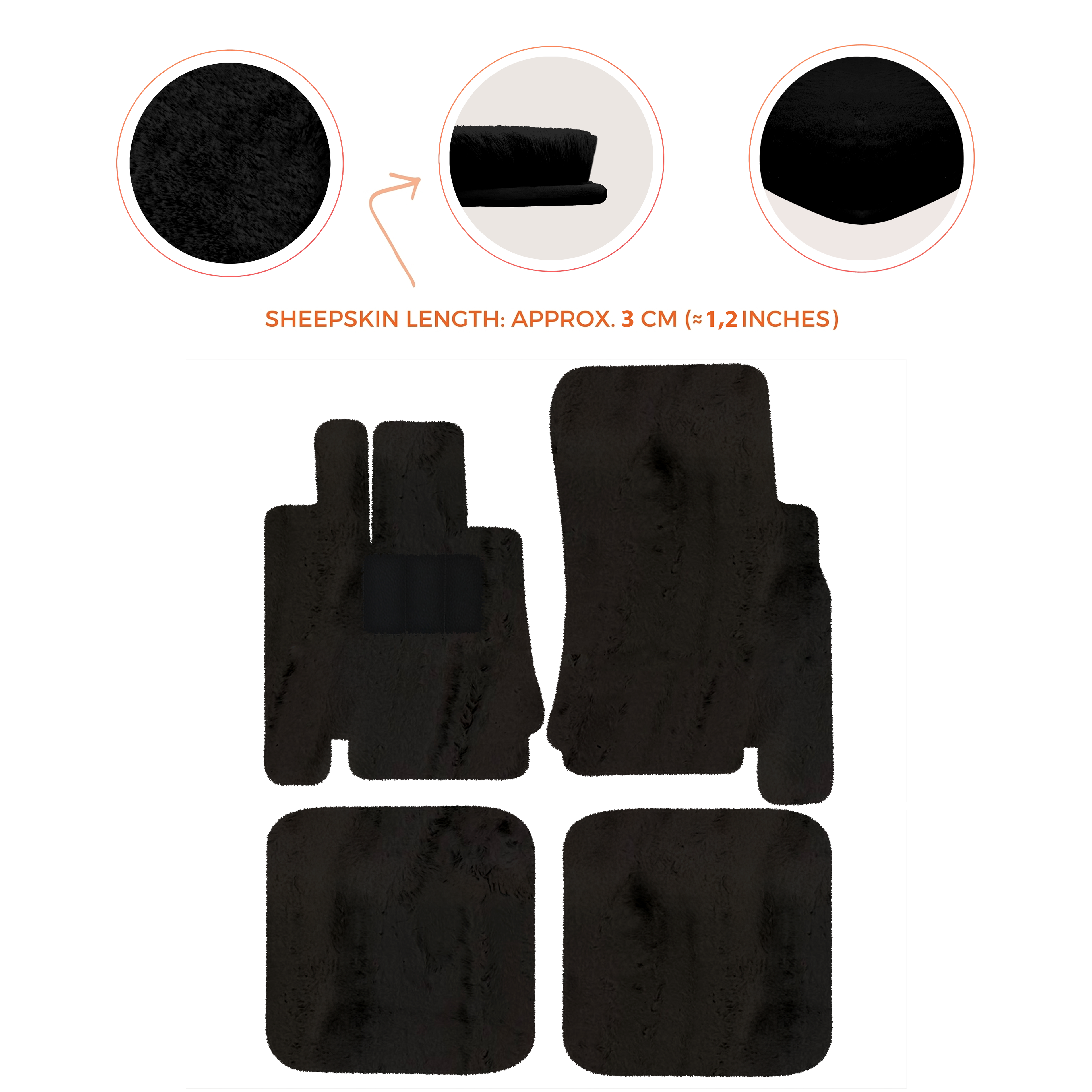 Bentley Arnage Green Label (1998-2009) - Sheepskin Length, Various Color Options Custom Fit Premium Velour Floor Mats
