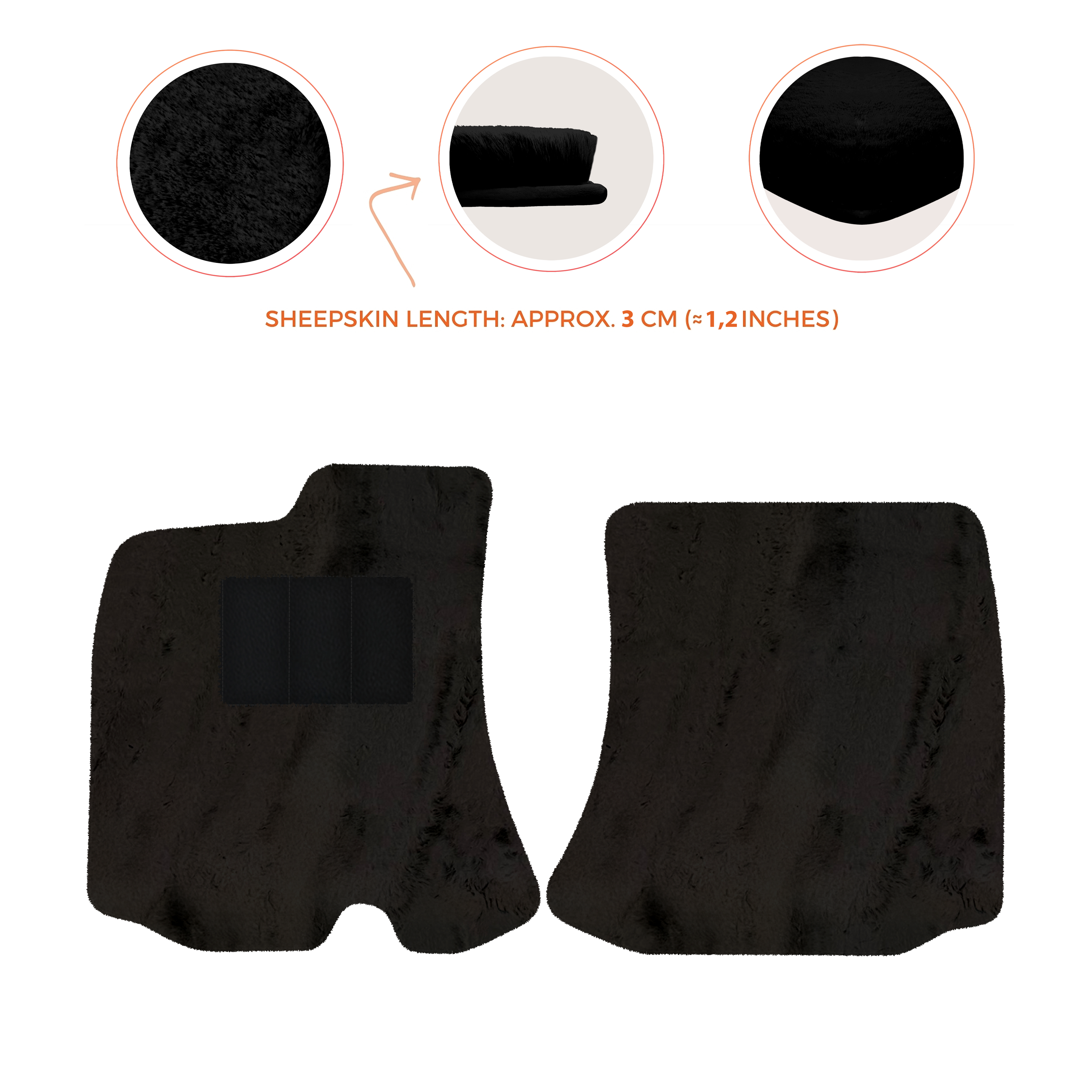 Ferrari Roma (2021-2024) - Sheepskin Length, Various Color Options Custom Fit Premium Velour Floor Mats