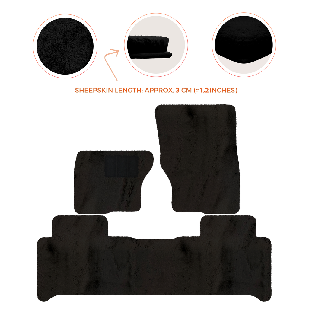 Land Rover Discovery 5-7 Seater (2017-2026) - Sheepskin Length, Various Color Options Custom Fit Premium Velour Floor Mats