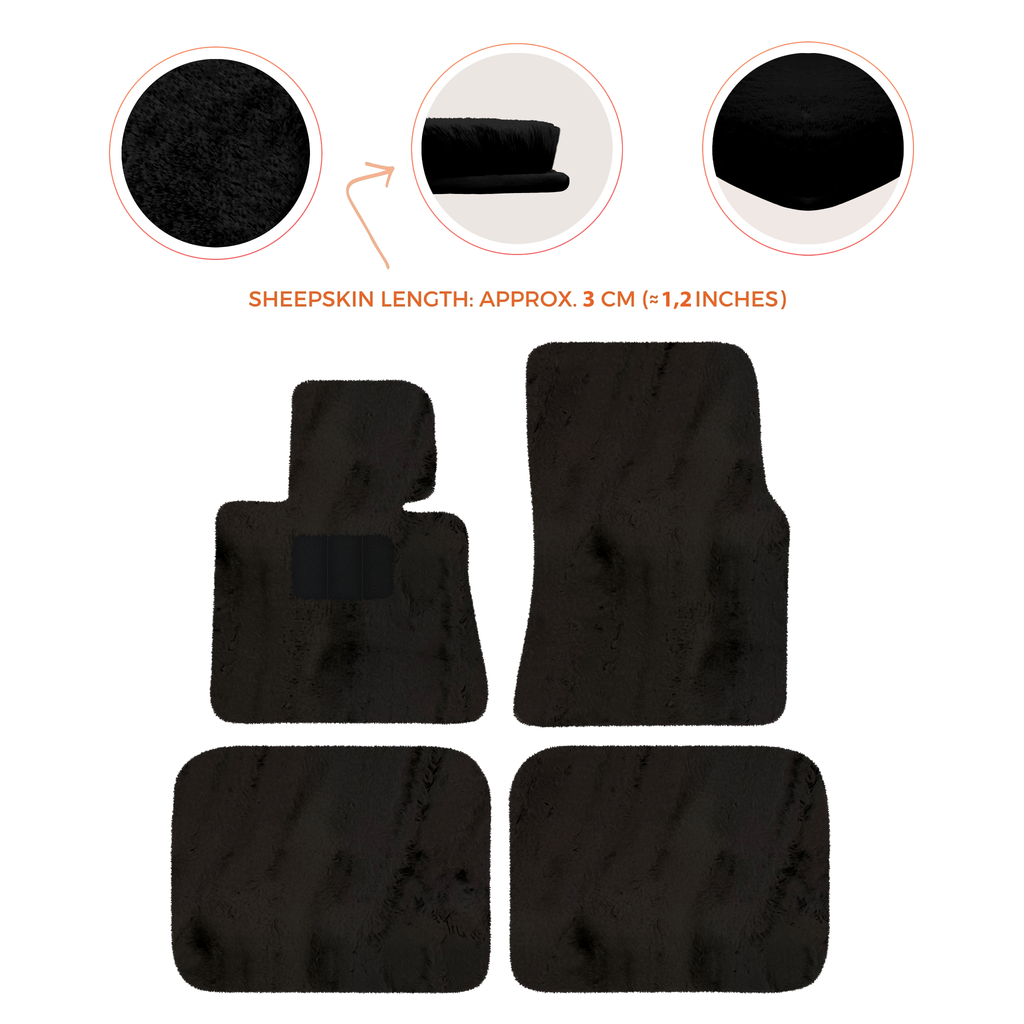 Rolls-Royce Phantom Sedan (2003-2016) - Sheepskin Length, Various Color Options Custom Fit Premium Velour Floor Mats