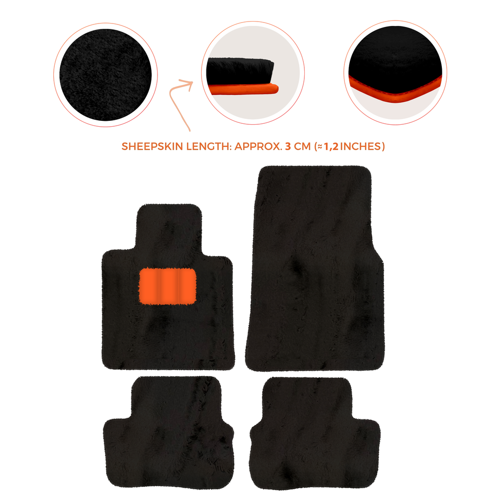 Rolls-Royce Cullinan (2018â€“2025) - Sheepskin Length, Various Color Options Custom Fit Premium Velour Floor Mats