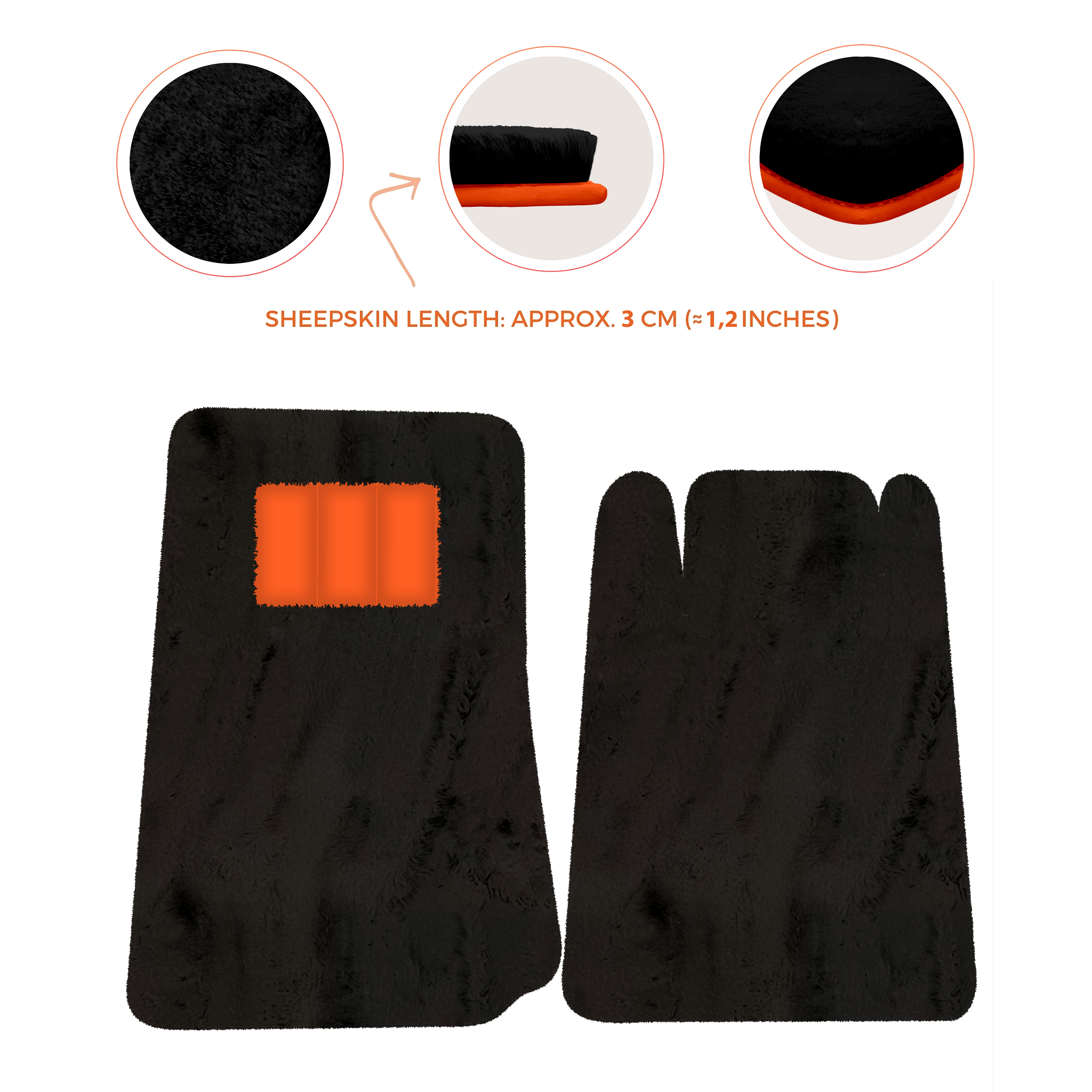 Lamborghini Espada (1968-1978) - Sheepskin Length, Various Color Options Custom Fit Premium Velour Floor Mats